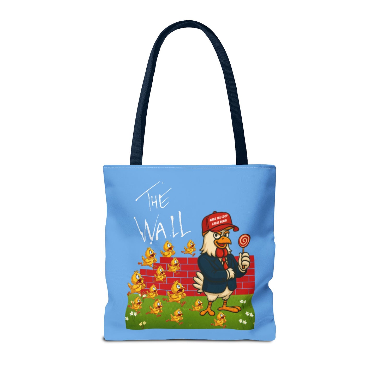 Another Chick Thru The Wall Tote Bag – Funny Political Chicken Graphic | Durable Eco-Friendly Canvas Shopper for Everyday Use