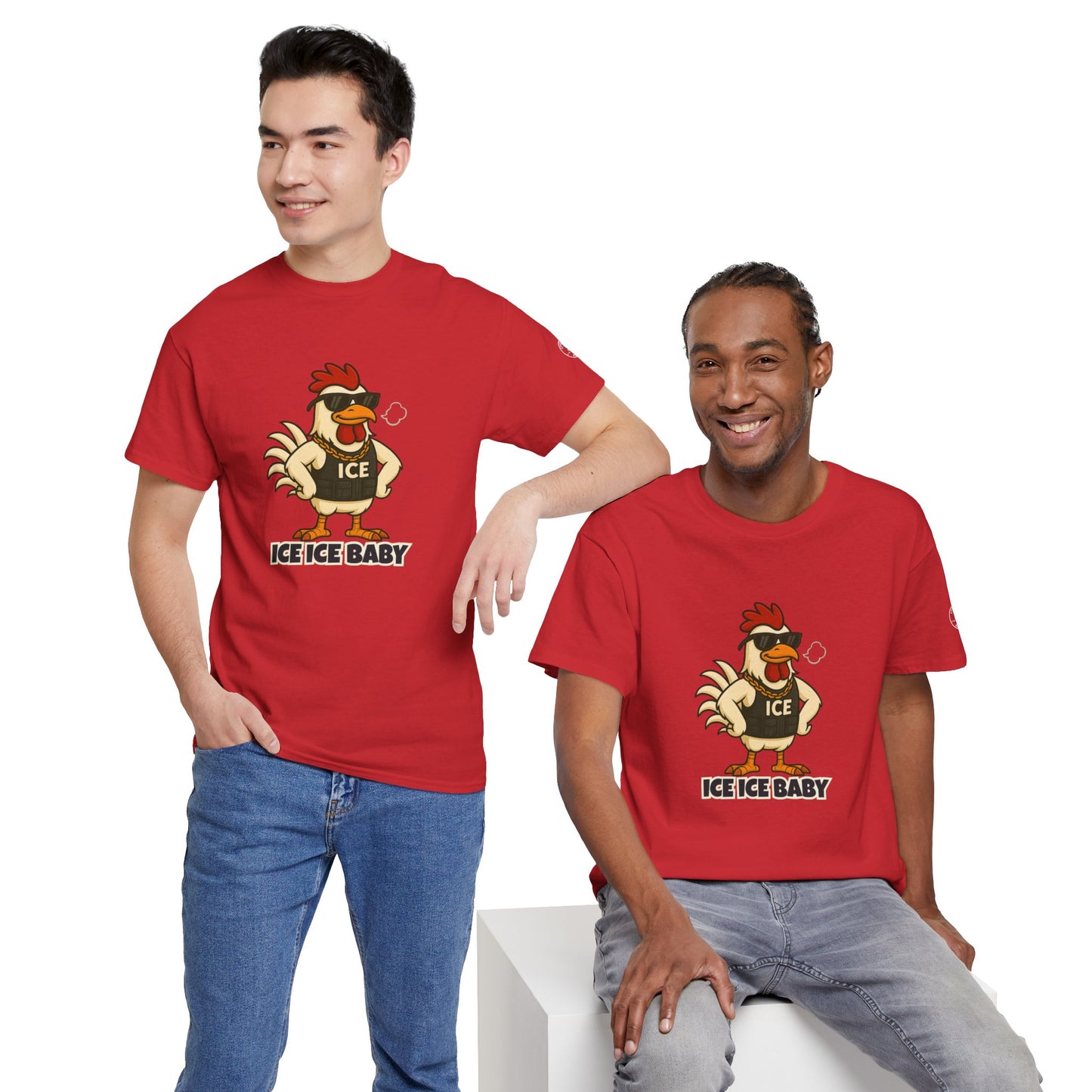 Ice Ice Baby Part 2 Funny Chicken T-Shirt – Cool Rooster Graphic Tee | Unisex Retro Hip-Hop Style