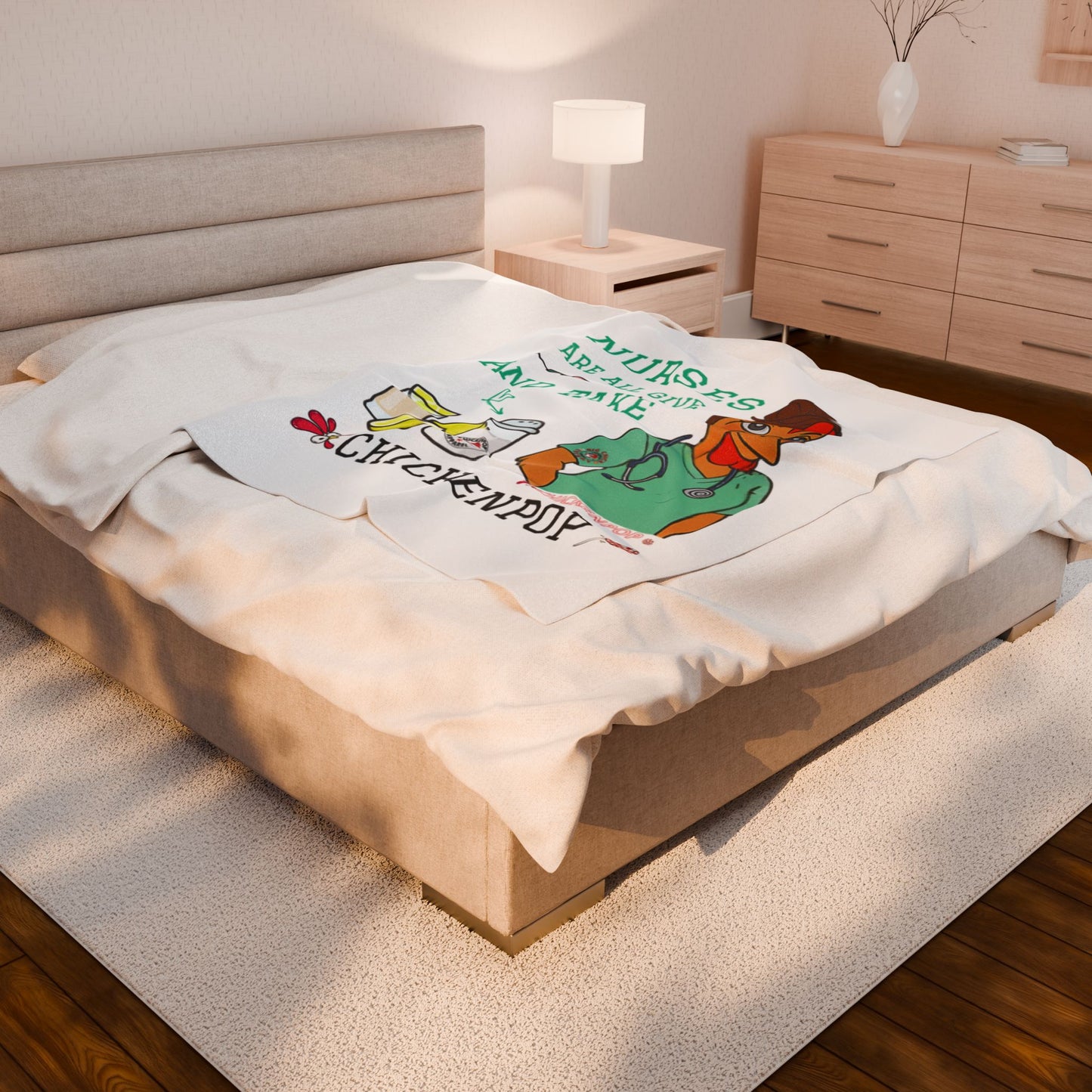 Nurses Are All Give and Take Velveteen Plush Blanket - "Nurses Are All Give and Take" - Cozy Gift for Healthcare Workers