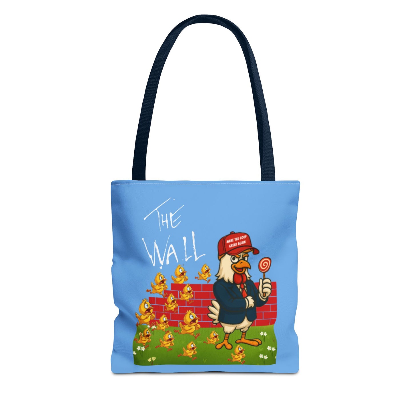 Another Chick Thru The Wall Tote Bag – Funny Political Chicken Graphic | Durable Eco-Friendly Canvas Shopper for Everyday Use