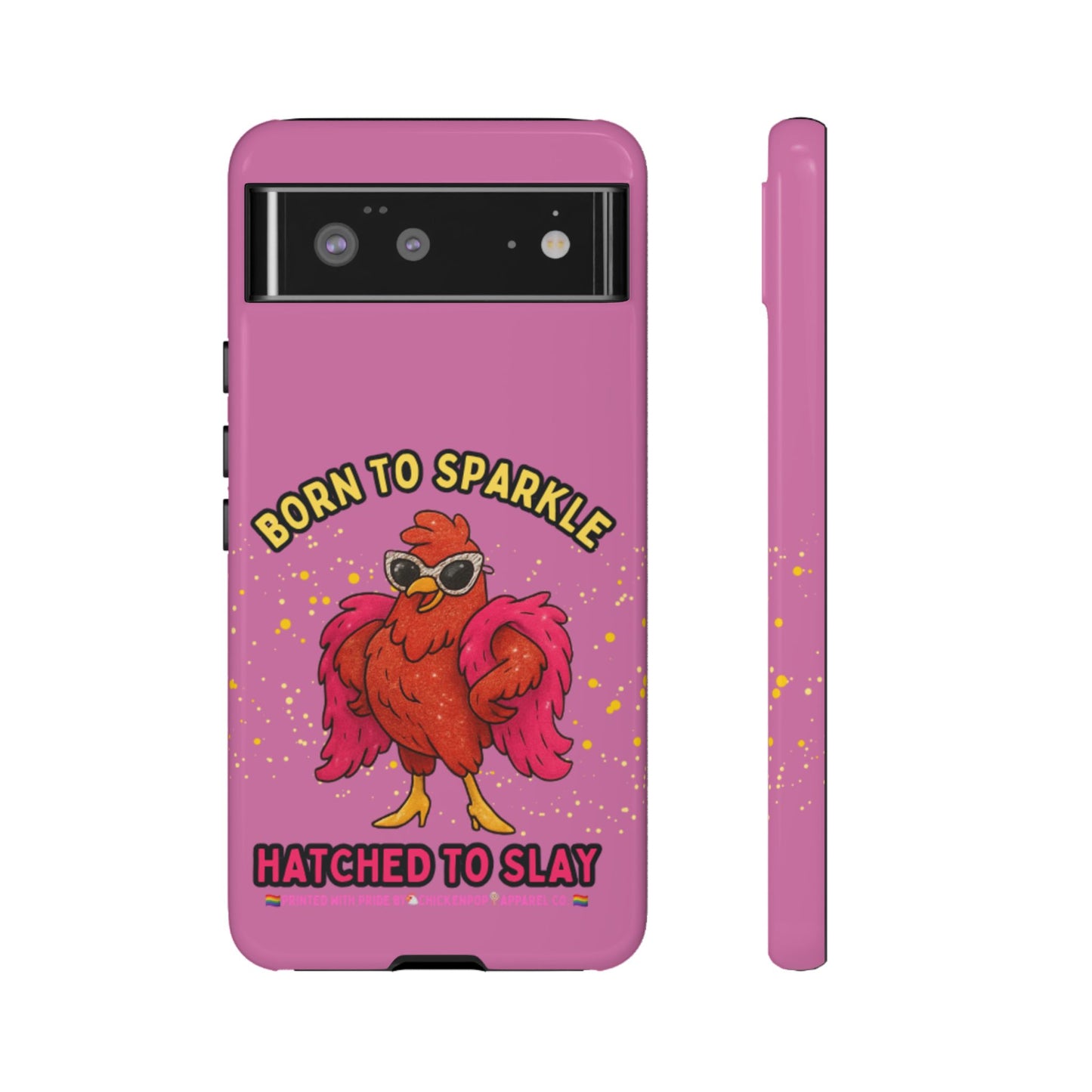 Phone Case - Born to Sparkle Hatched to Slay Logo Design