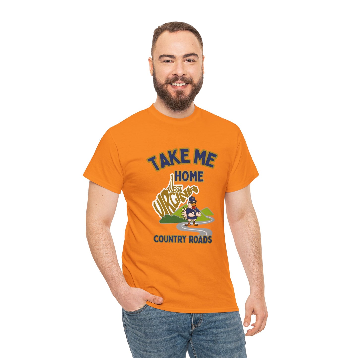 Take Me Home Country Roads WV Coop Daddy Tee – Funny West Virginia Rooster Shirt