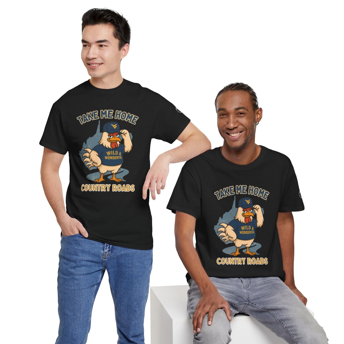 Take Me Home Country Roads WV Coop Daddy Tee – Funny West Virginia Rooster Shirt