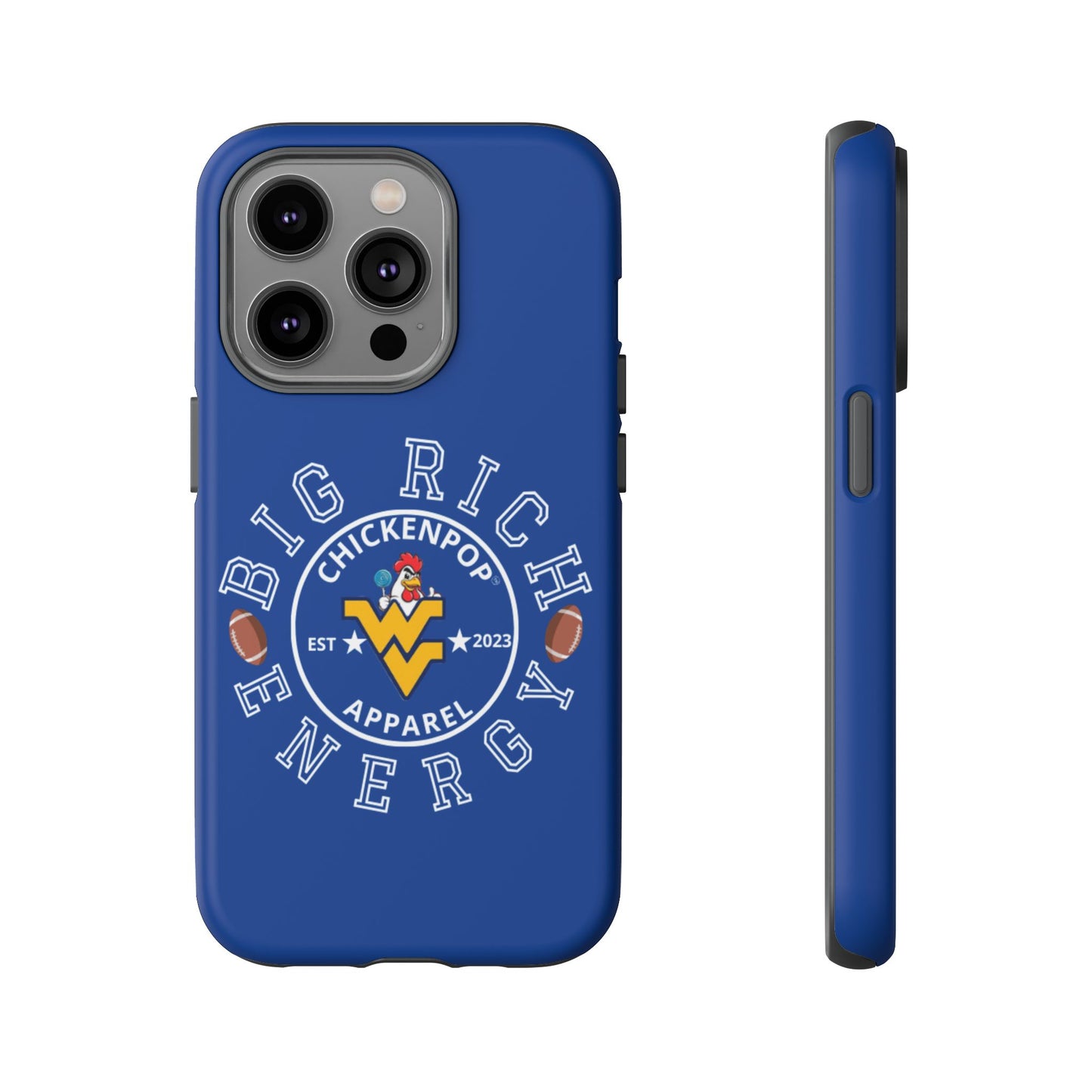 Don’t Be A Devries Funny Chicken Phone Case – Durable Dual-Layer Protection for iPhone, Samsung, Pixel – Matte or Glossy Finish Blue