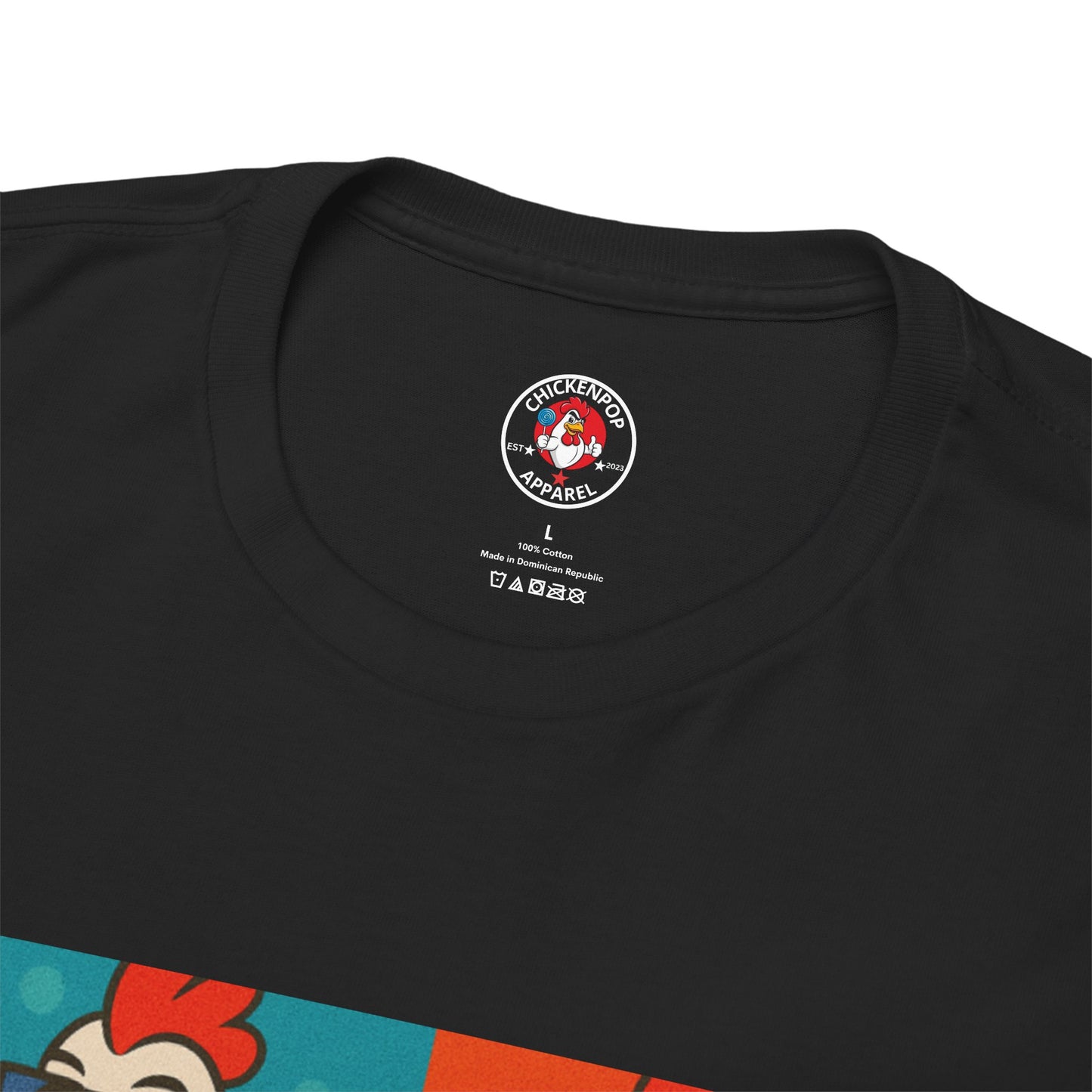 Warhol Pop Art Chicken T-Shirt – Funny Coop Daddy Middle Finger Tee for Bold Style