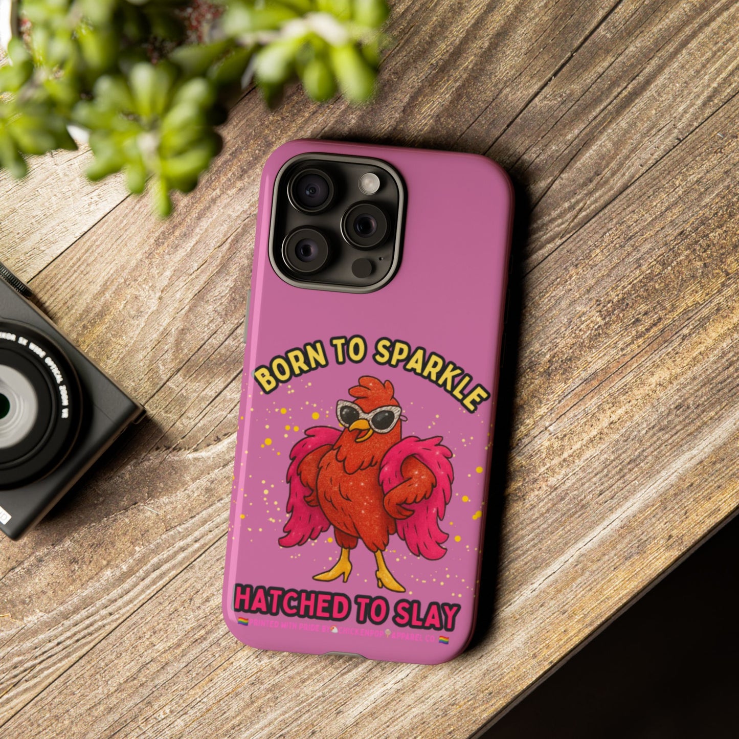 Phone Case - Born to Sparkle Hatched to Slay Logo Design
