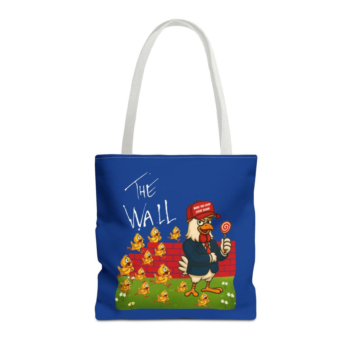 Another Chick Thru The Wall Tote Bag – Funny Political Chicken Graphic | Durable Eco-Friendly Canvas Shopper for Everyday Use