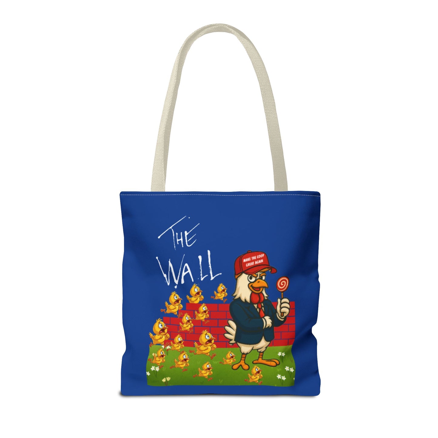 Another Chick Thru The Wall Tote Bag – Funny Political Chicken Graphic | Durable Eco-Friendly Canvas Shopper for Everyday Use