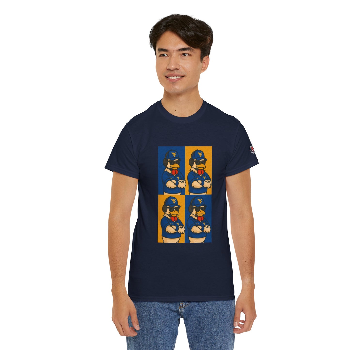 Warhol WVU Coop Daddy T-Shirt – Pop Art Coach Rooster Graphic Tee for Mountaineer Fans FREE SHIPPING