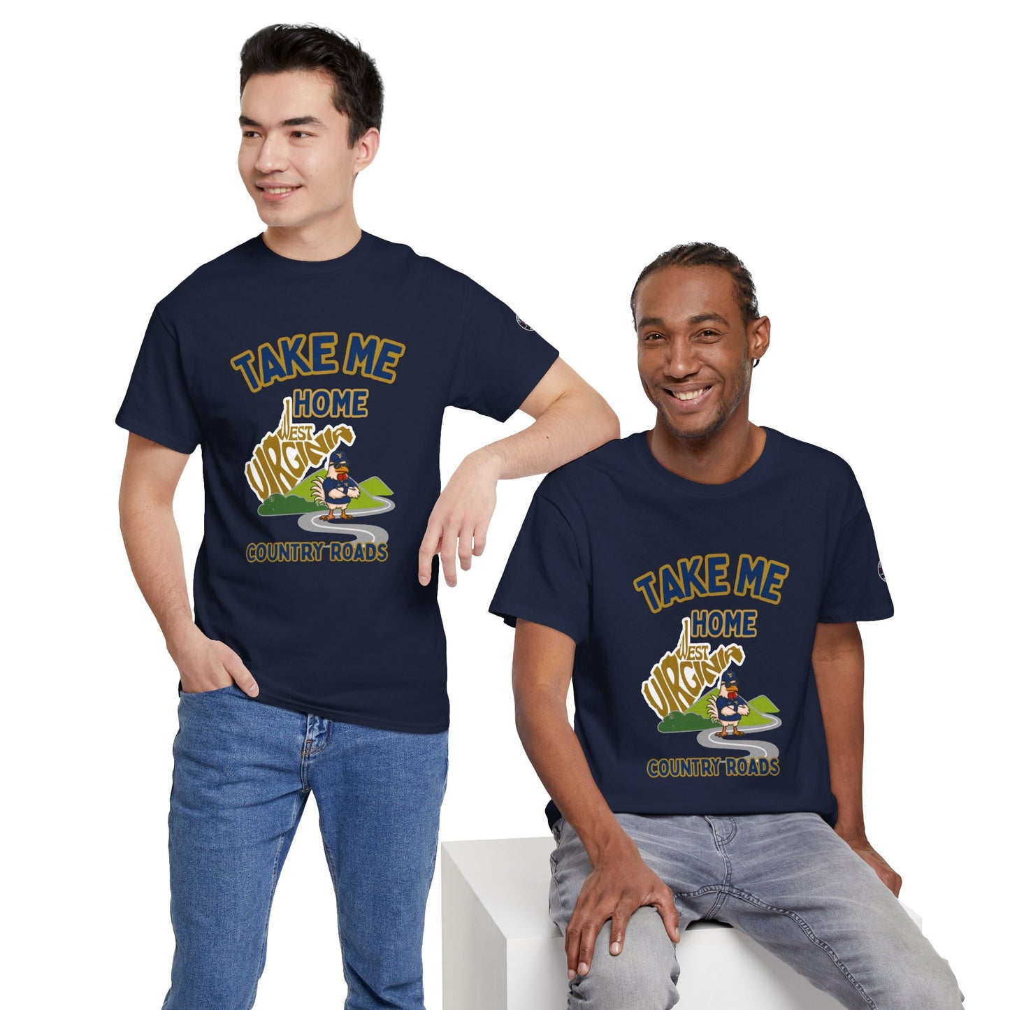 Take Me Home Country Roads WV Coop Daddy Tee – Funny West Virginia Rooster Shirt
