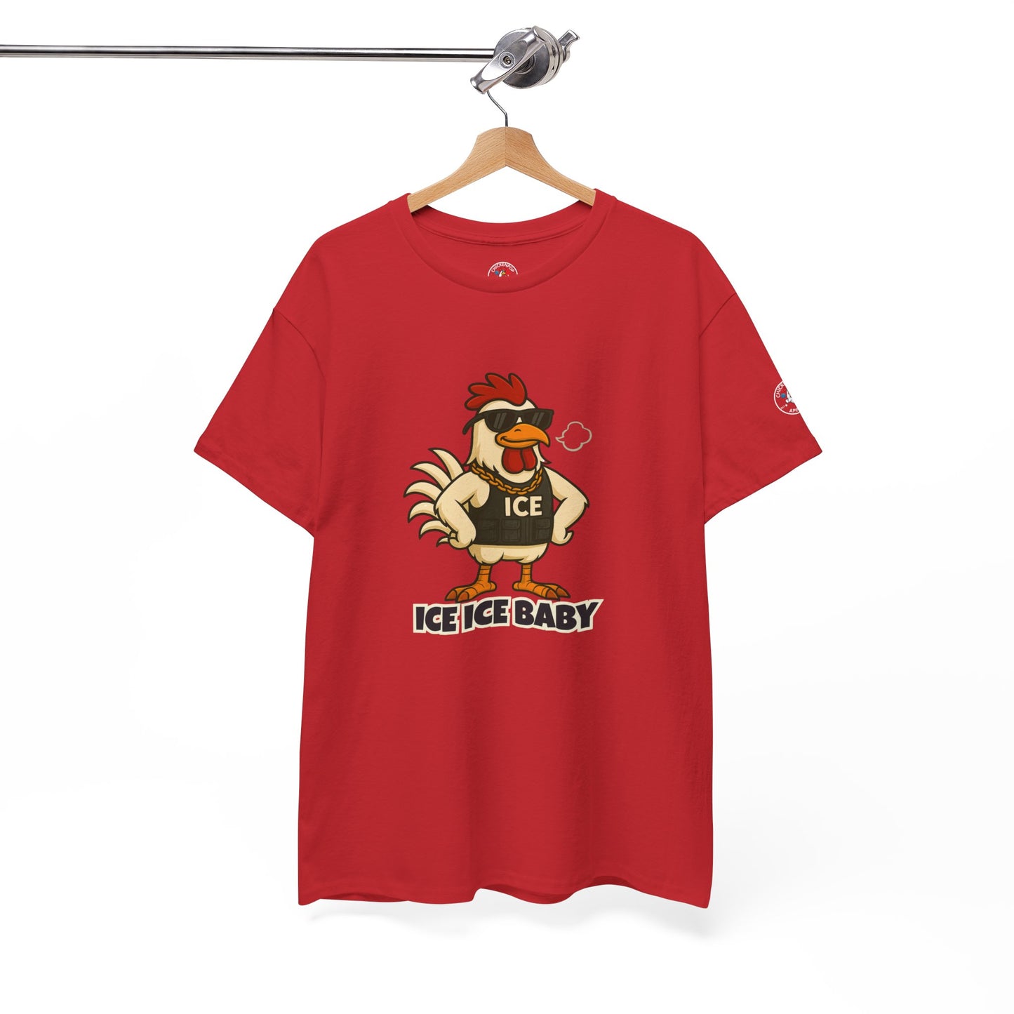 Ice Ice Baby Part 2 Funny Chicken T-Shirt – Cool Rooster Graphic Tee | Unisex Retro Hip-Hop Style