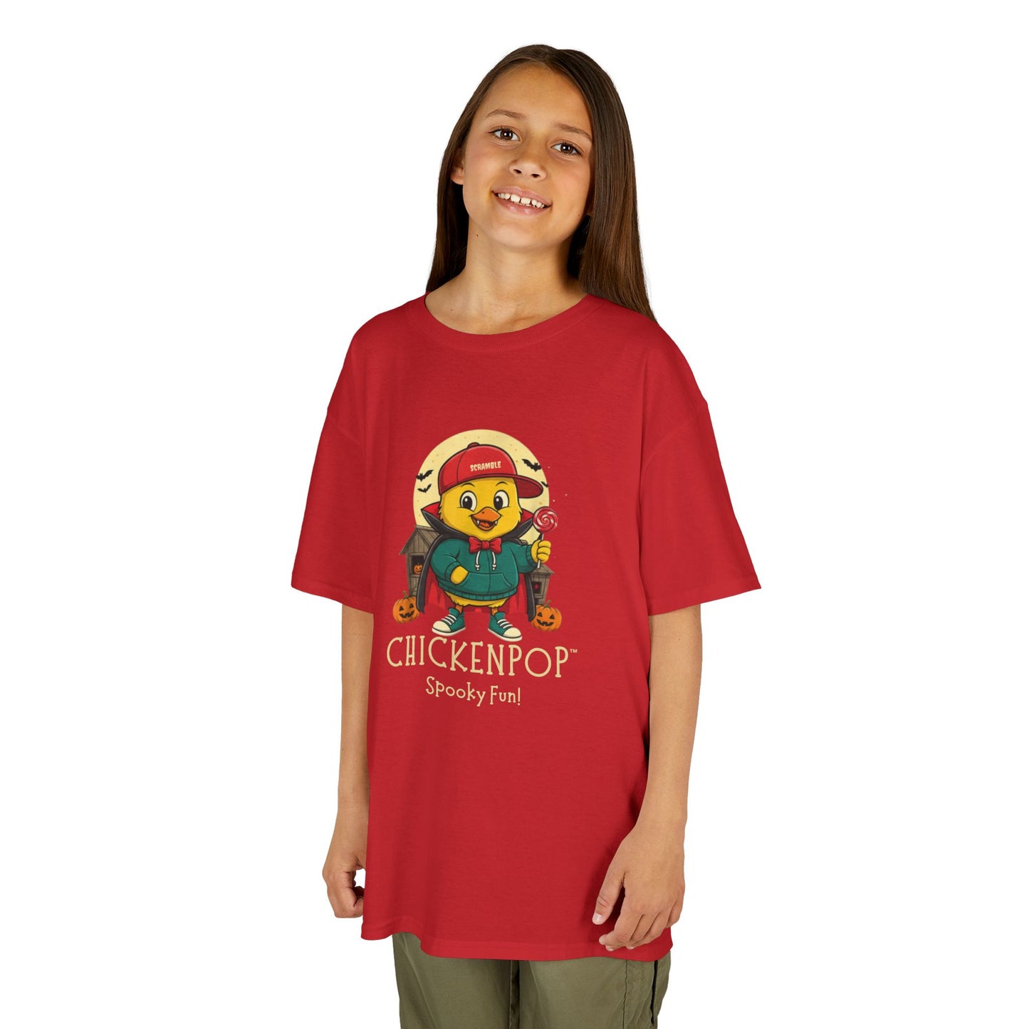 Kids Tee - Scramble the Vampire Lil' Cluckers Halloween Shirt