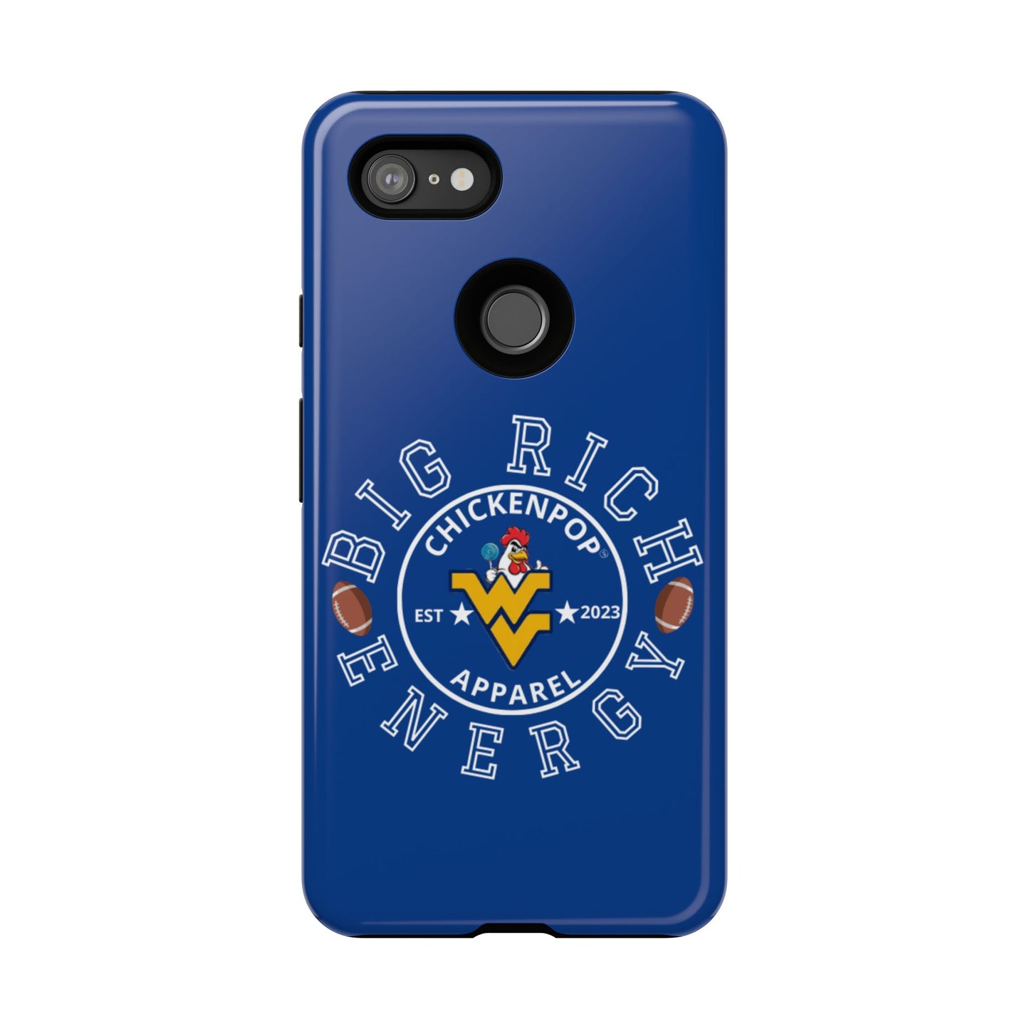 Don’t Be A Devries Funny Chicken Phone Case – Durable Dual-Layer Protection for iPhone, Samsung, Pixel – Matte or Glossy Finish Blue
