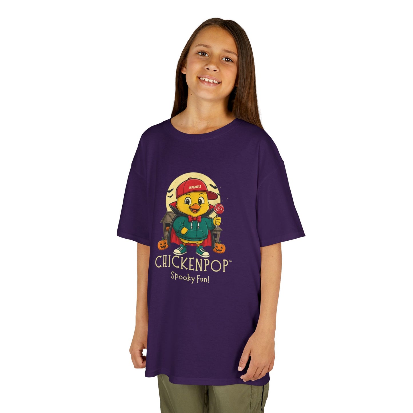 Kids Tee - Scramble the Vampire Lil' Cluckers Halloween Shirt