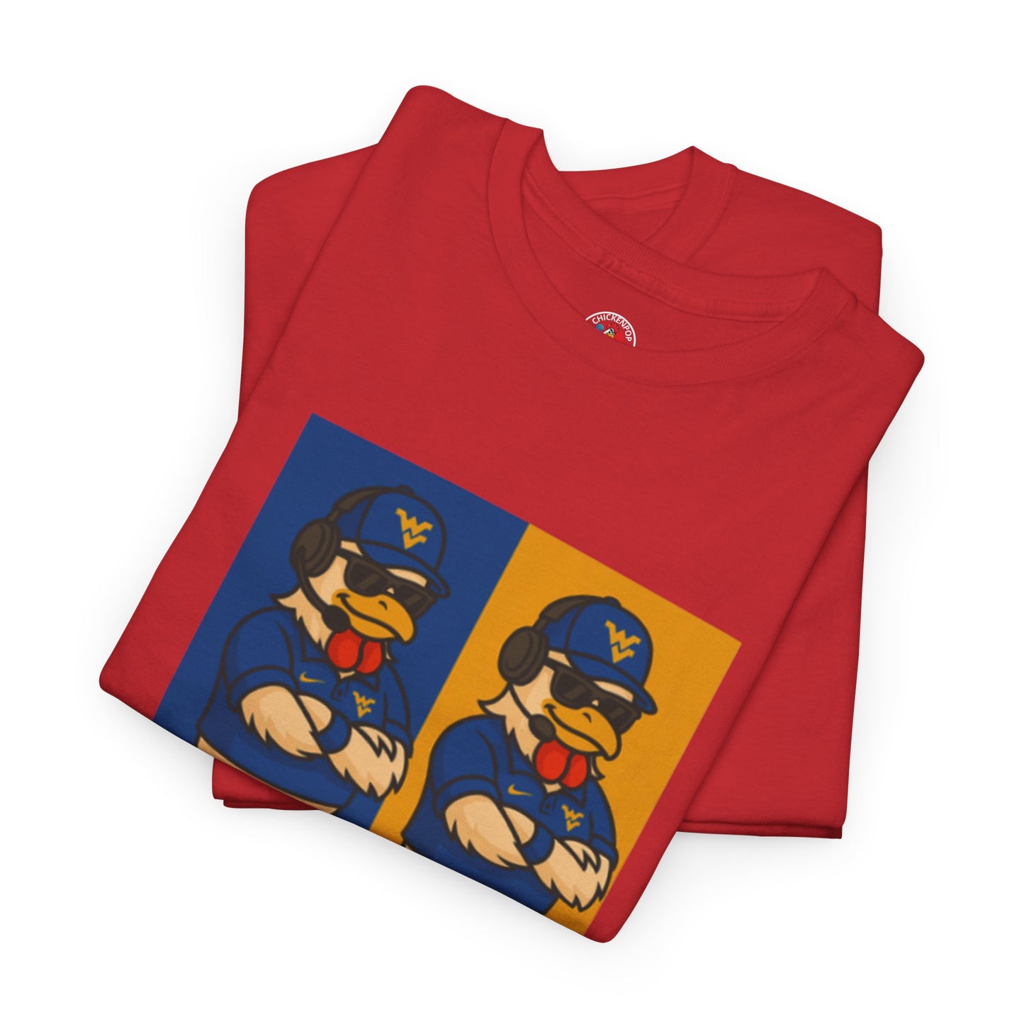 Warhol WVU Coop Daddy T-Shirt – Pop Art Coach Rooster Graphic Tee for Mountaineer Fans FREE SHIPPING