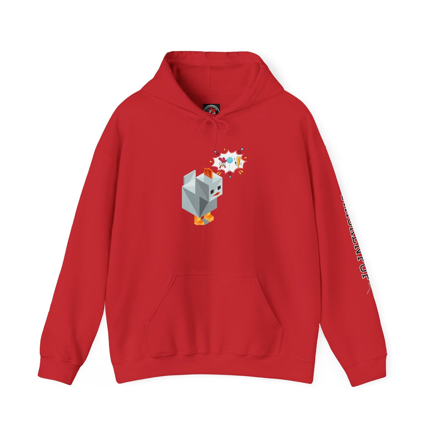 Roblox Chicken Thinks Hoodie UNISEX - ChickenPop Arm Logo Edition