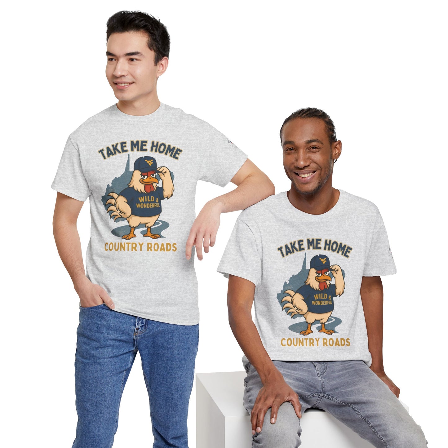 Take Me Home Country Roads WV Coop Daddy Tee – Funny West Virginia Rooster Shirt