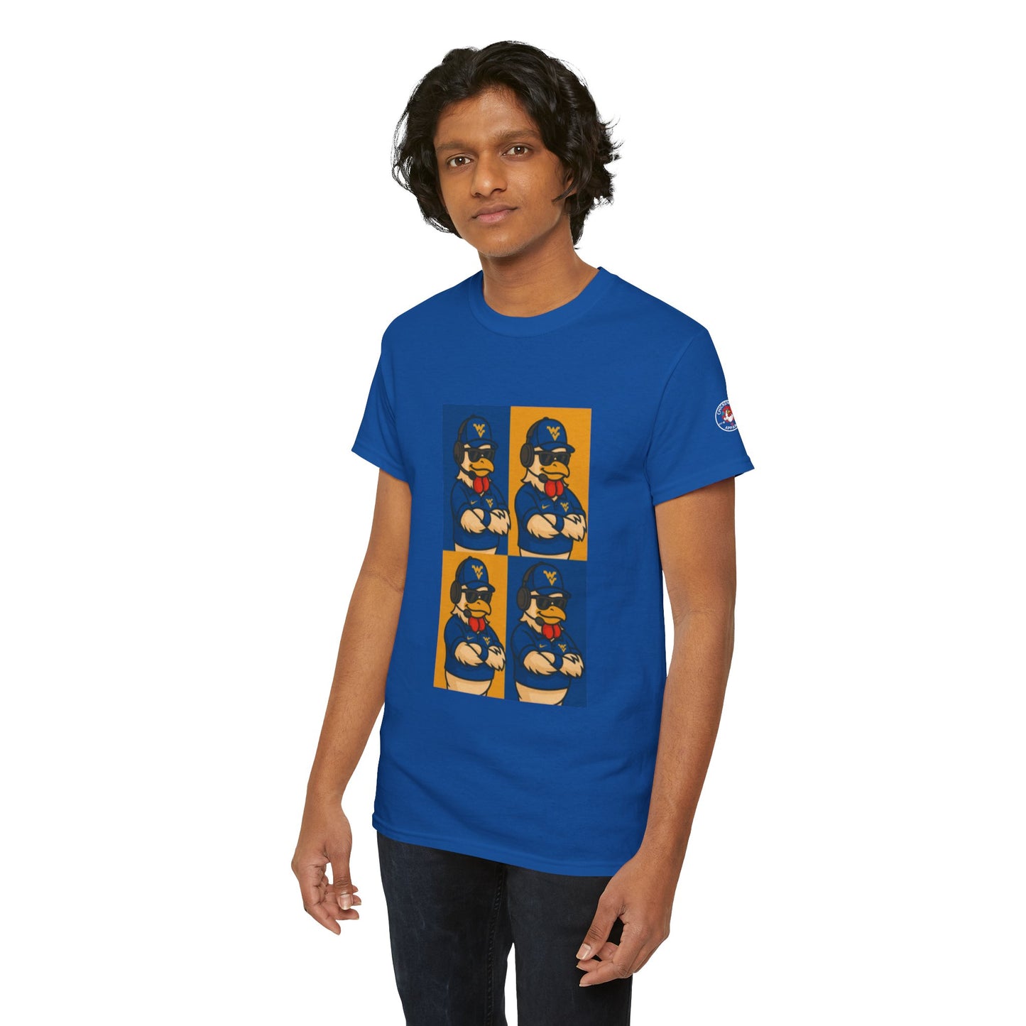Warhol WVU Coop Daddy T-Shirt – Pop Art Coach Rooster Graphic Tee for Mountaineer Fans FREE SHIPPING