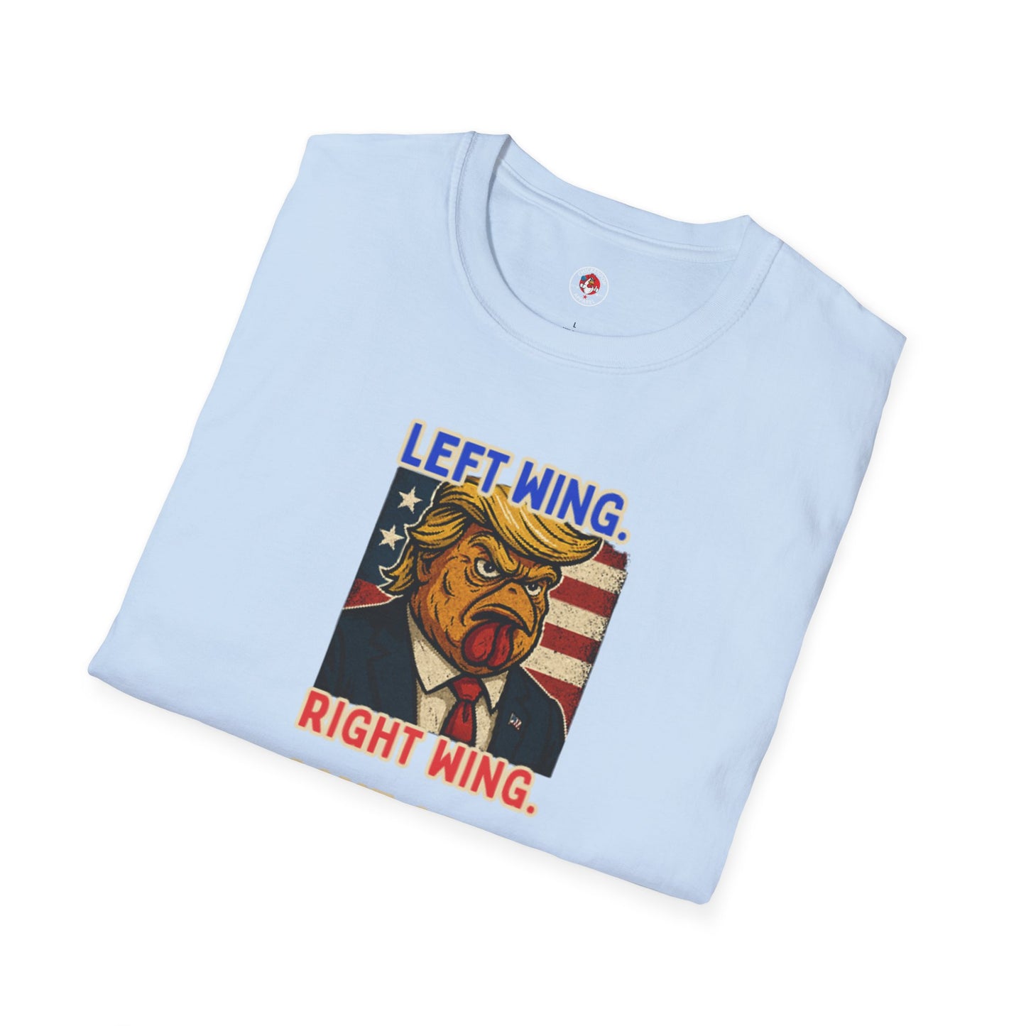 Cock-a-Doodle-Don "Left Wing. Right Wing. Same Coop." Political Satire Tee – Unisex Graphic T-Shirt