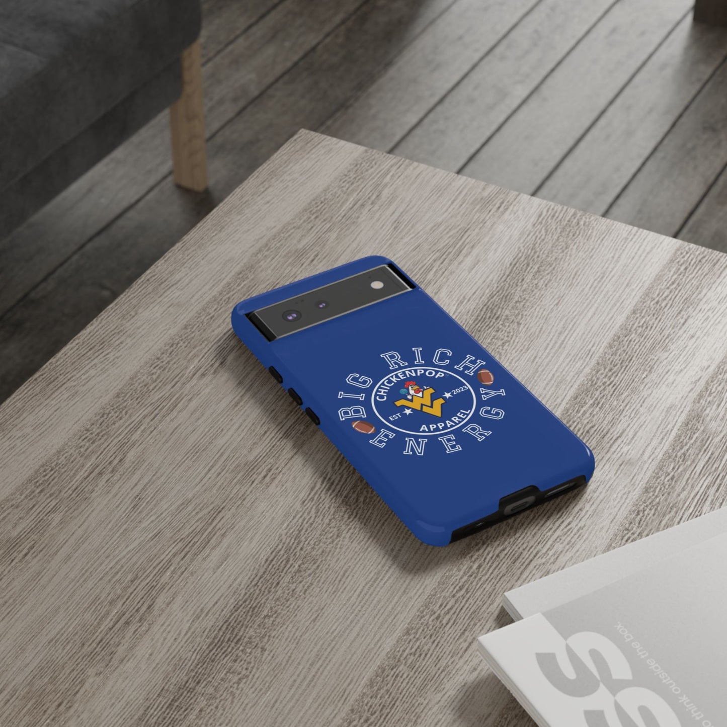 Don’t Be A Devries Funny Chicken Phone Case – Durable Dual-Layer Protection for iPhone, Samsung, Pixel – Matte or Glossy Finish Blue
