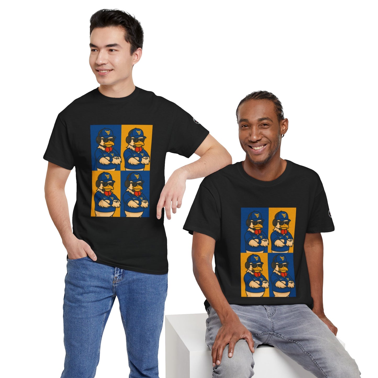 Warhol WVU Coop Daddy T-Shirt – Pop Art Coach Rooster Graphic Tee for Mountaineer Fans FREE SHIPPING
