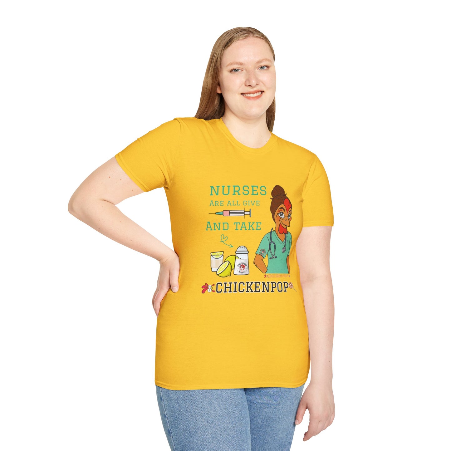 Funny Nurse T-Shirt – “Nurses Are All Give and Take” | Code Sass Chicken Nurse Tee | Unisex Fit