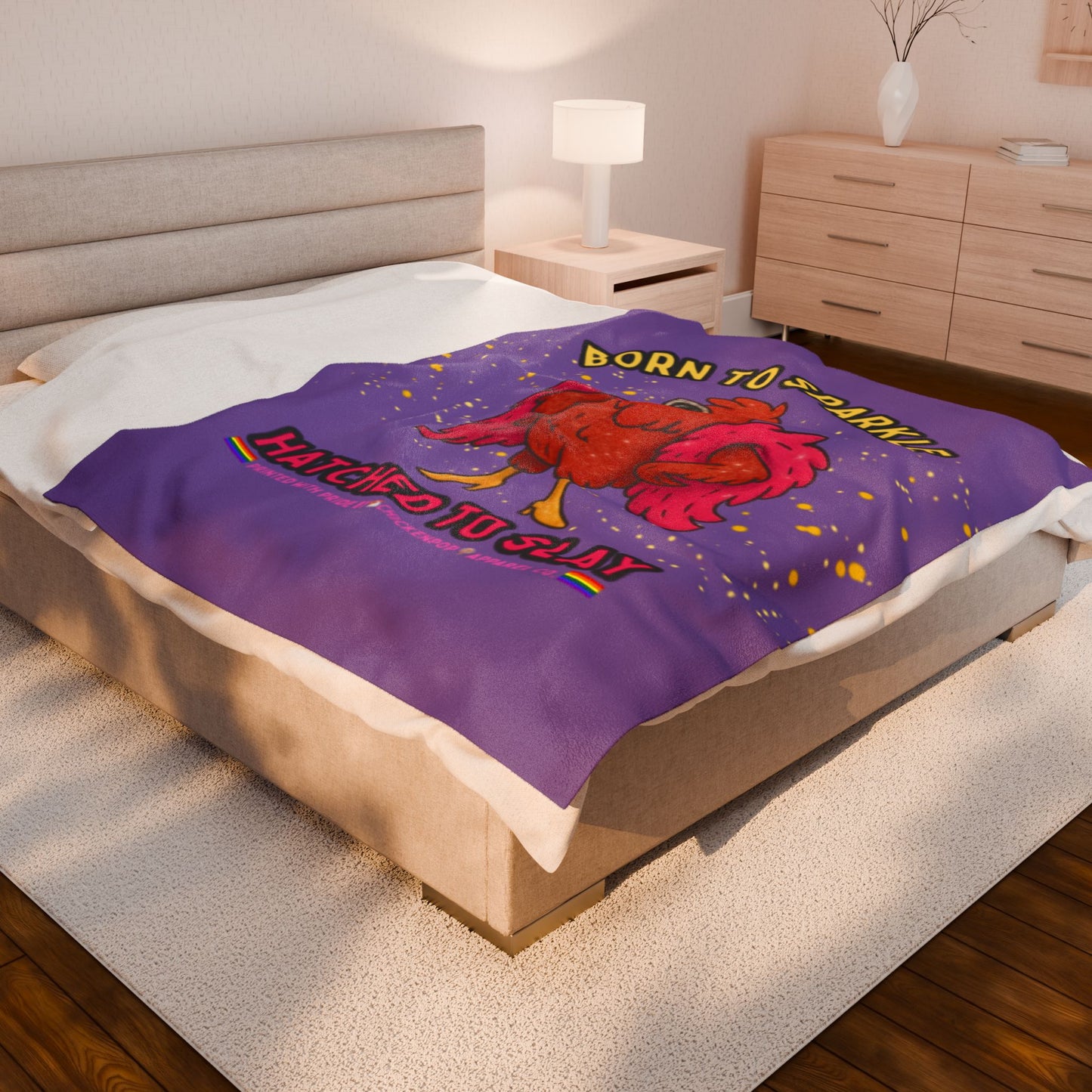 Born to Sparkle Velveteen Blanket – Soft, Sassy, and Ready to Slay