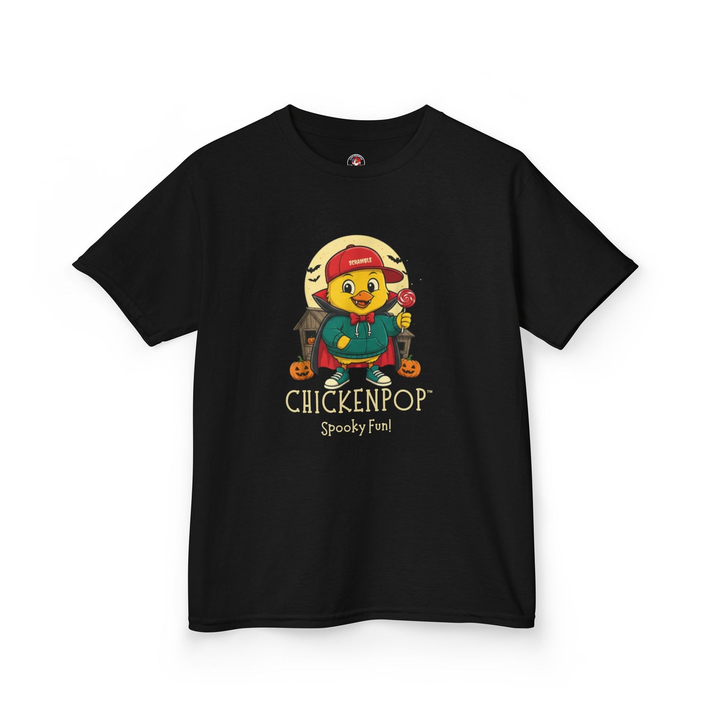 Kids Tee - Scramble the Vampire Lil' Cluckers Halloween Shirt
