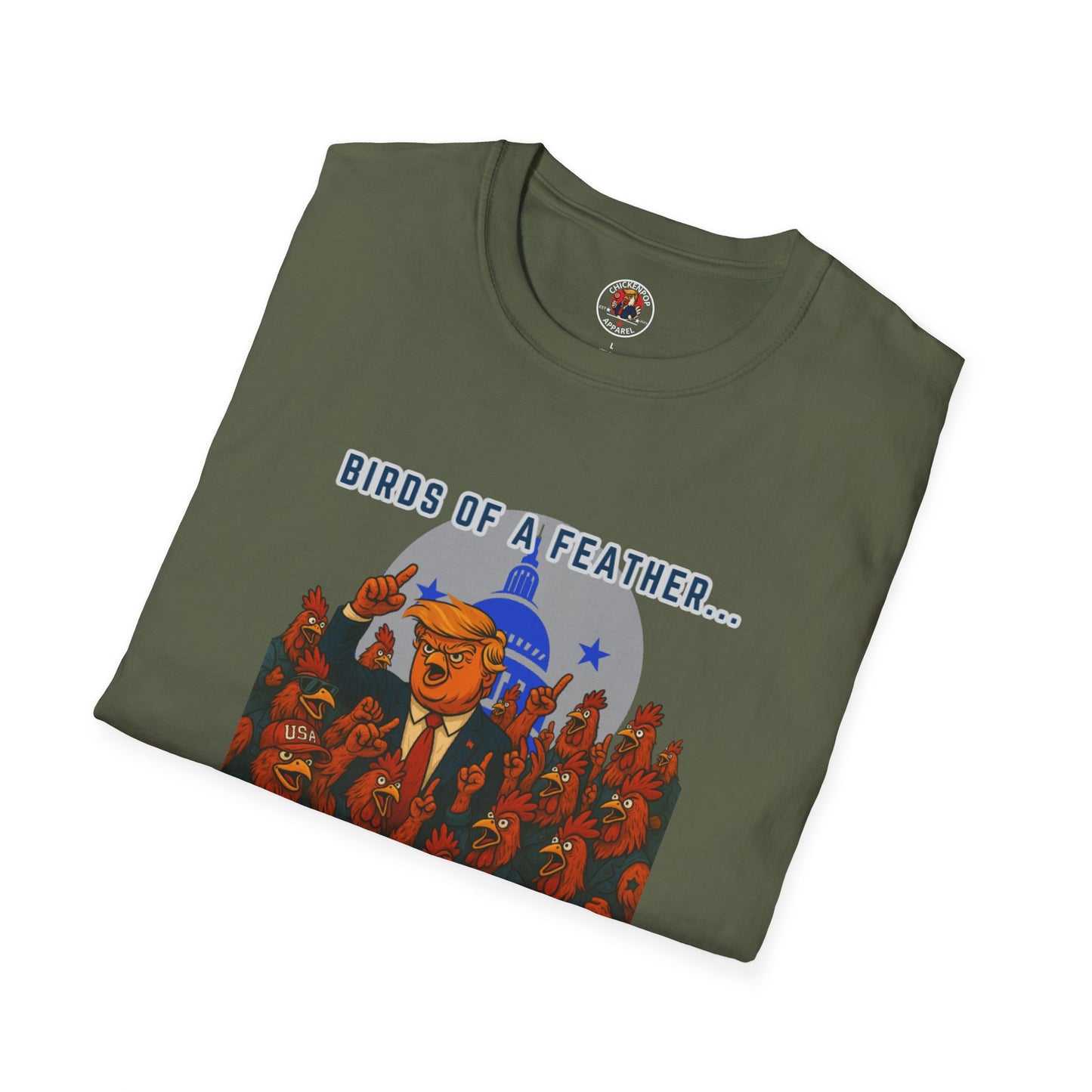 Birds of a Feather Storm Together T-Shirt – Funny Political Satire Tee for Free Thinkers & Rebel Minds