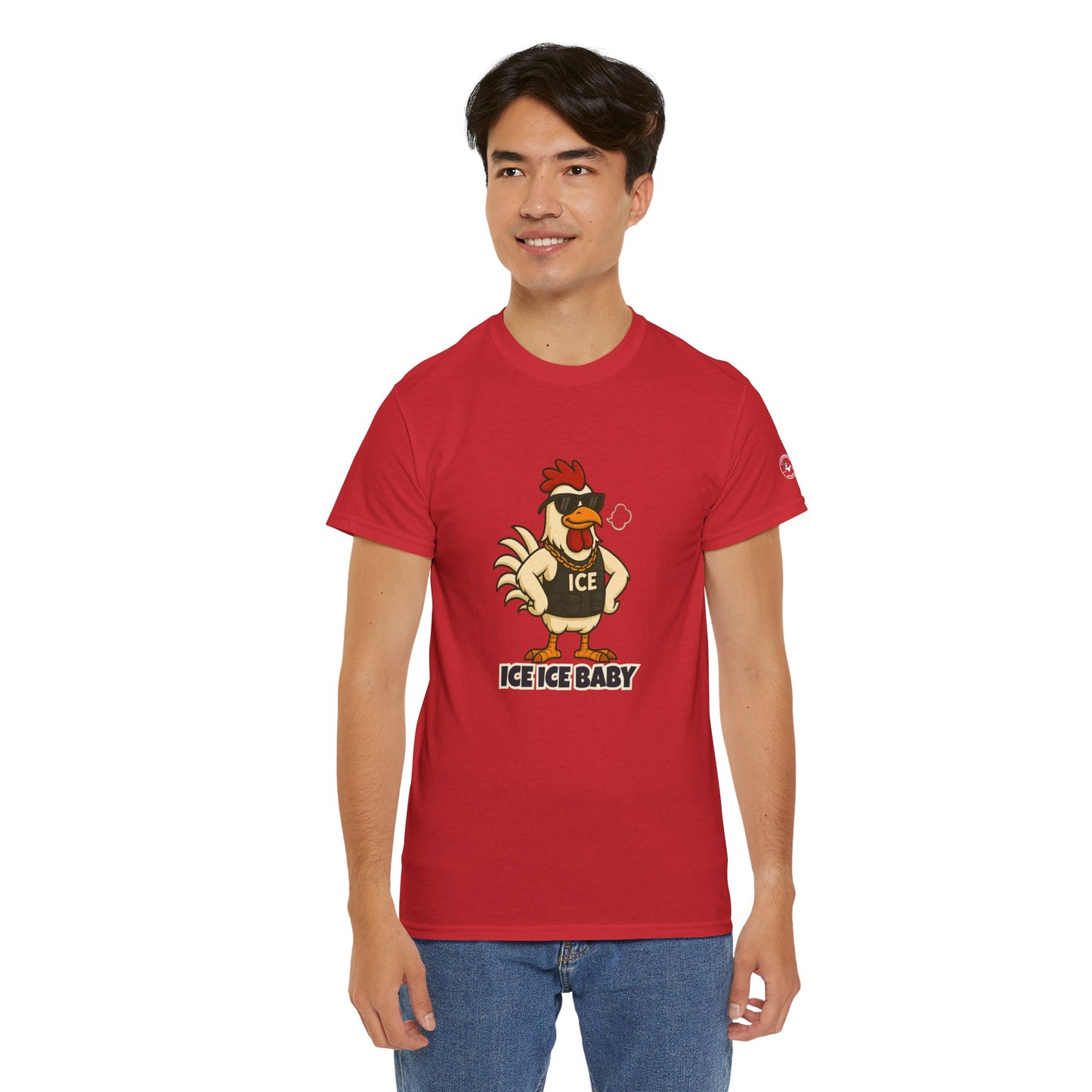 Ice Ice Baby Part 2 Funny Chicken T-Shirt – Cool Rooster Graphic Tee | Unisex Retro Hip-Hop Style