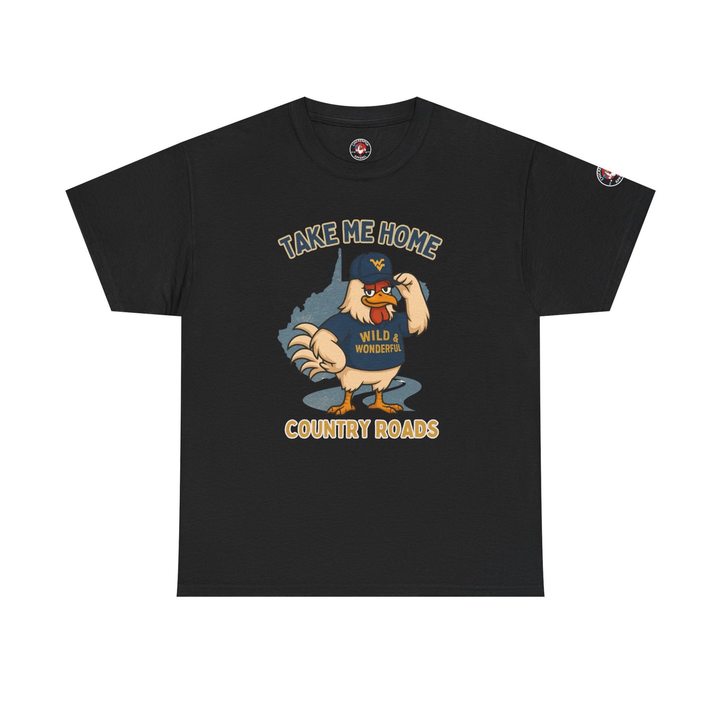 Take Me Home Country Roads WV Coop Daddy Tee – Funny West Virginia Rooster Shirt
