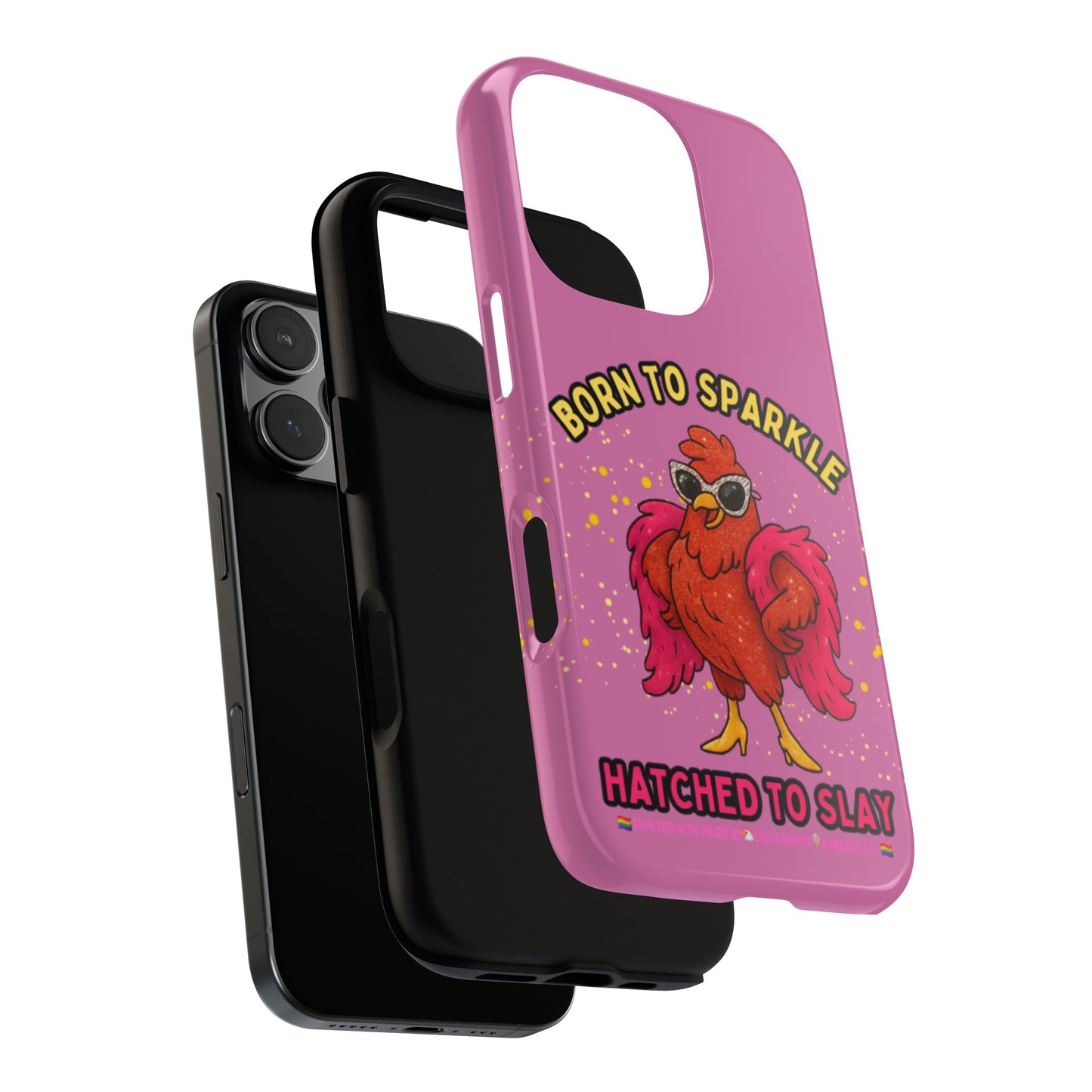 Phone Case - Born to Sparkle Hatched to Slay Logo Design