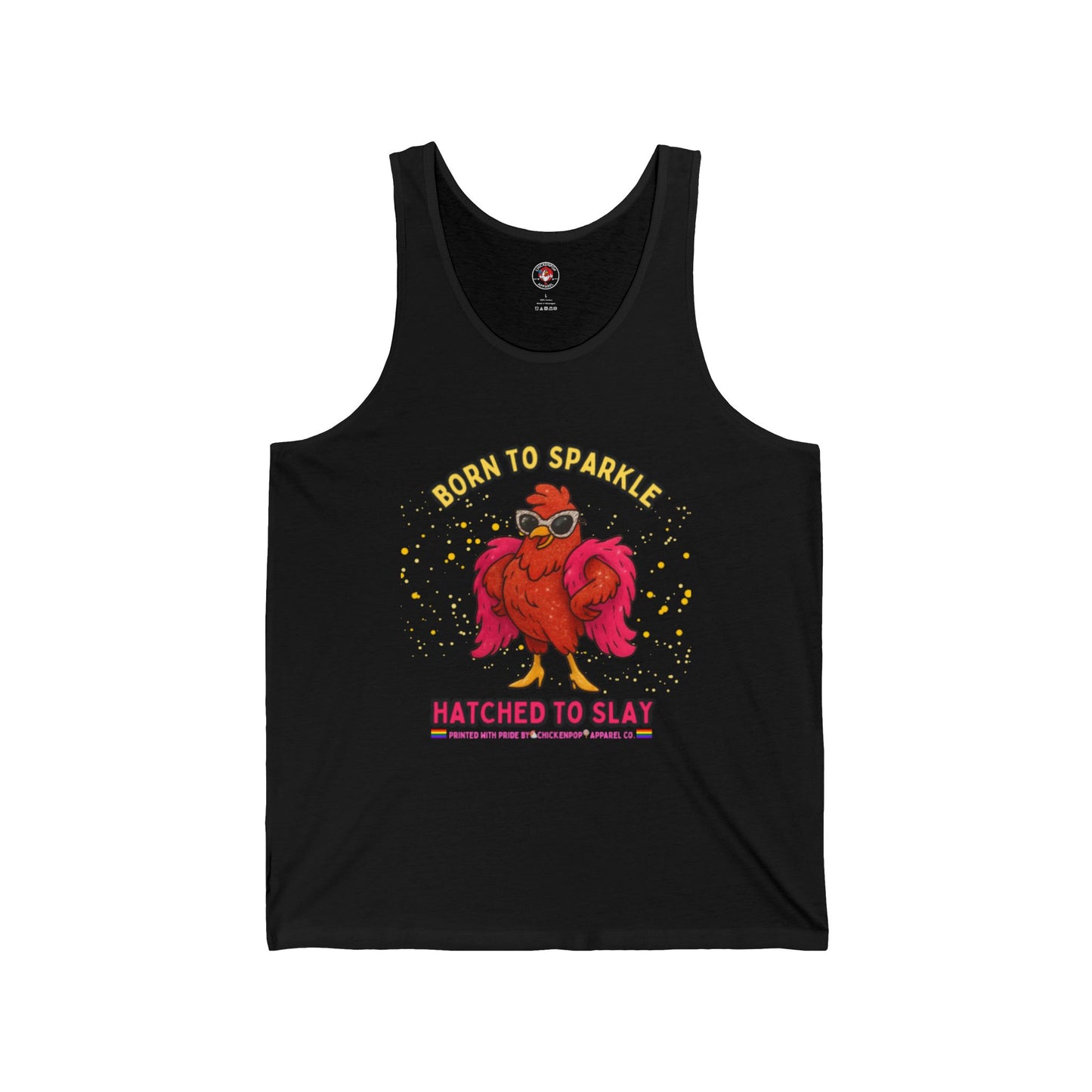 Born To Sparkle Unisex Tank - Chill Fit, Loud Vibes, Full Shine