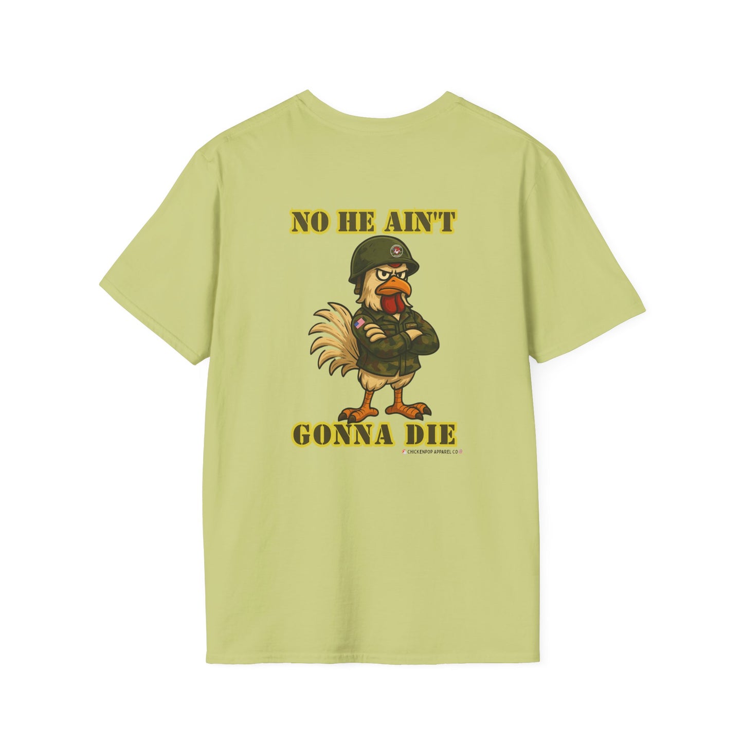 Here Comes the Rooster Music Graphic Tee with Front & Back Print Unisex Rock T-Shirt