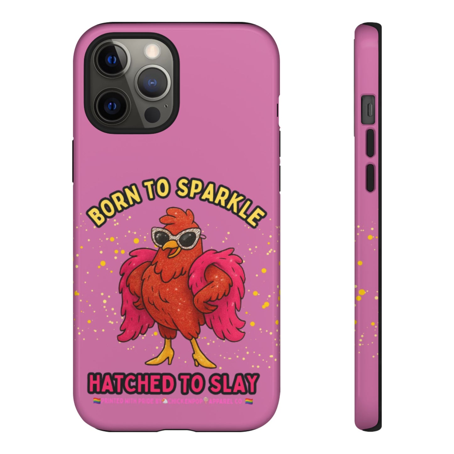 Phone Case - Born to Sparkle Hatched to Slay Logo Design