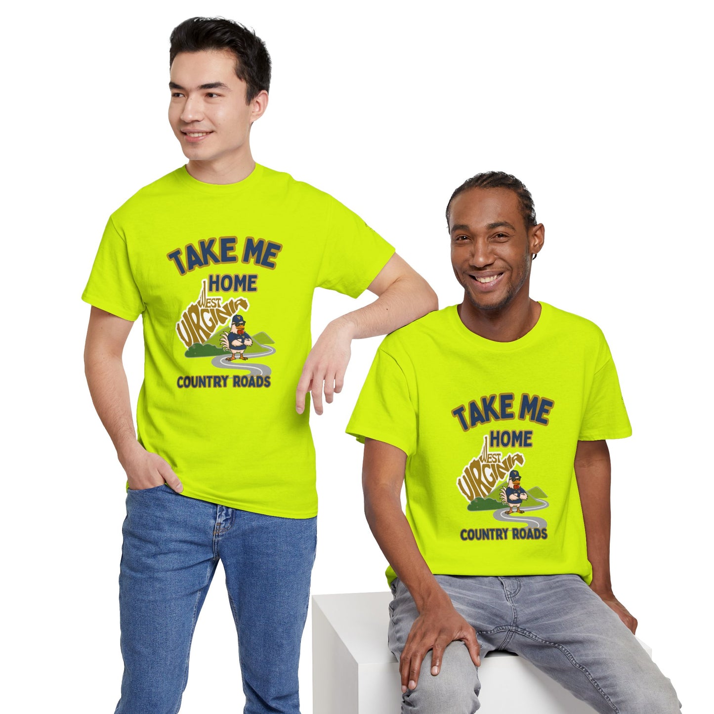 Take Me Home Country Roads WV Coop Daddy Tee – Funny West Virginia Rooster Shirt