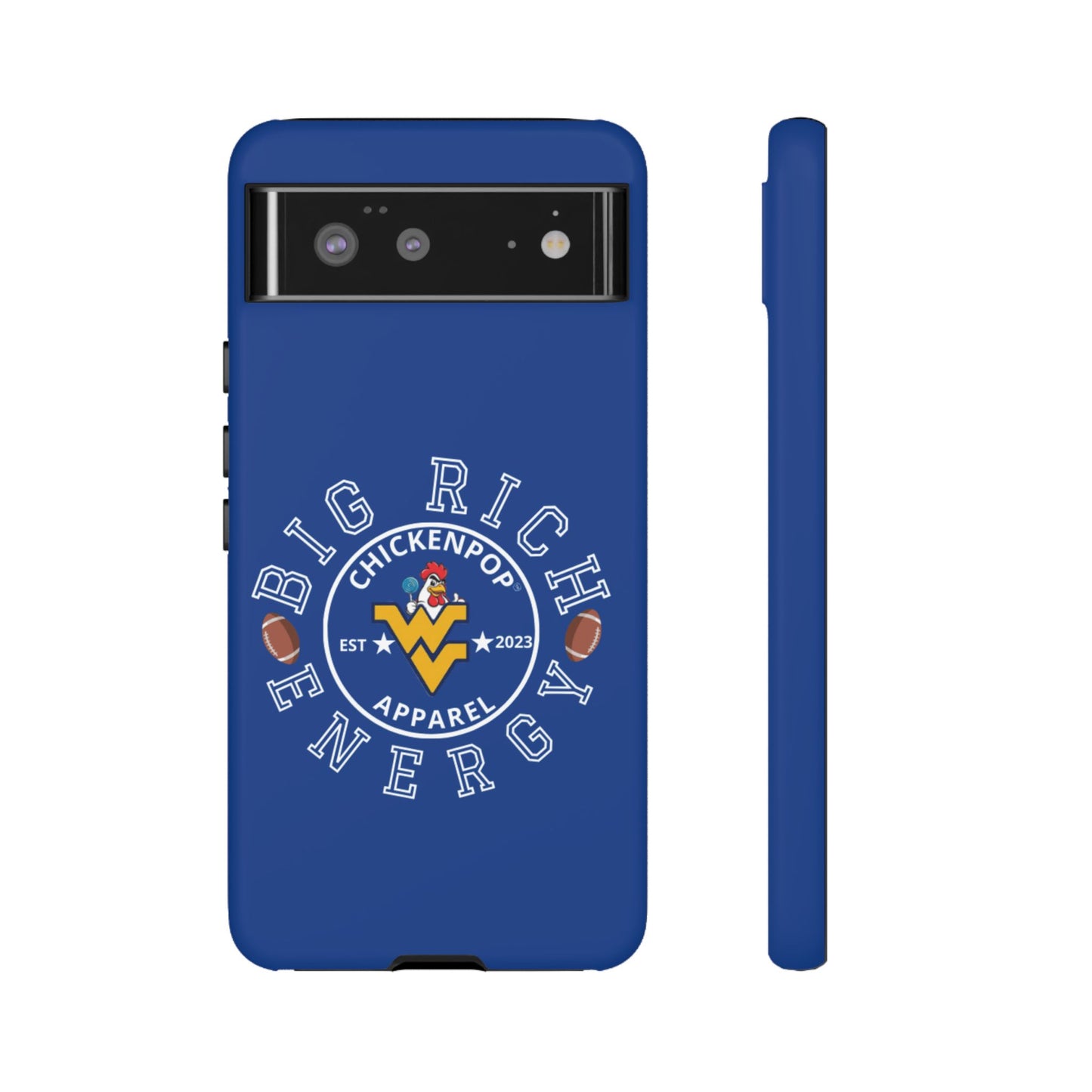 Don’t Be A Devries Funny Chicken Phone Case – Durable Dual-Layer Protection for iPhone, Samsung, Pixel – Matte or Glossy Finish Blue