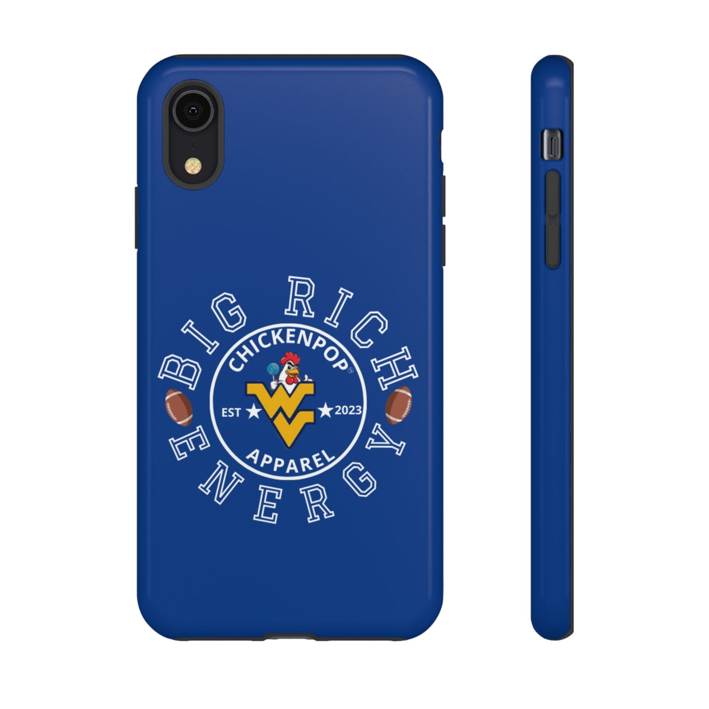 Don’t Be A Devries Funny Chicken Phone Case – Durable Dual-Layer Protection for iPhone, Samsung, Pixel – Matte or Glossy Finish Blue