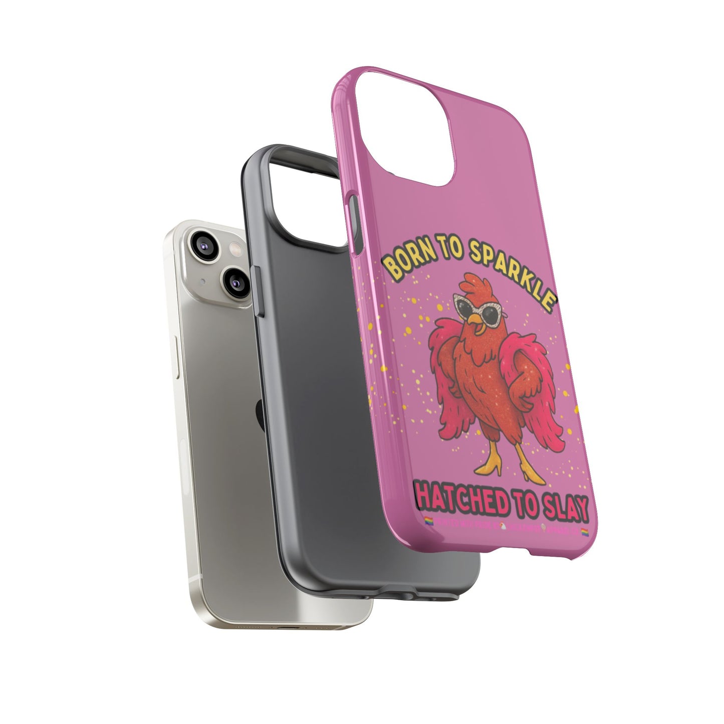 Phone Case - Born to Sparkle Hatched to Slay Logo Design