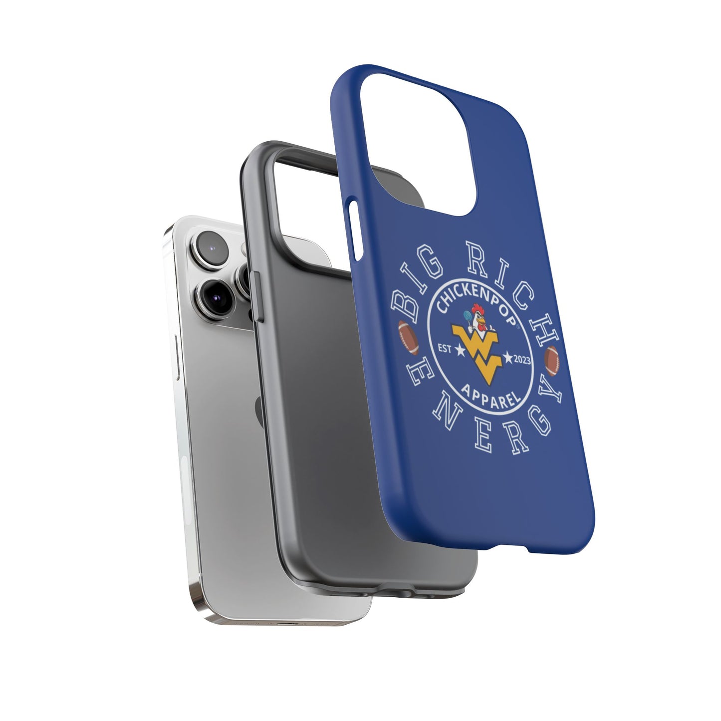 Don’t Be A Devries Funny Chicken Phone Case – Durable Dual-Layer Protection for iPhone, Samsung, Pixel – Matte or Glossy Finish Blue