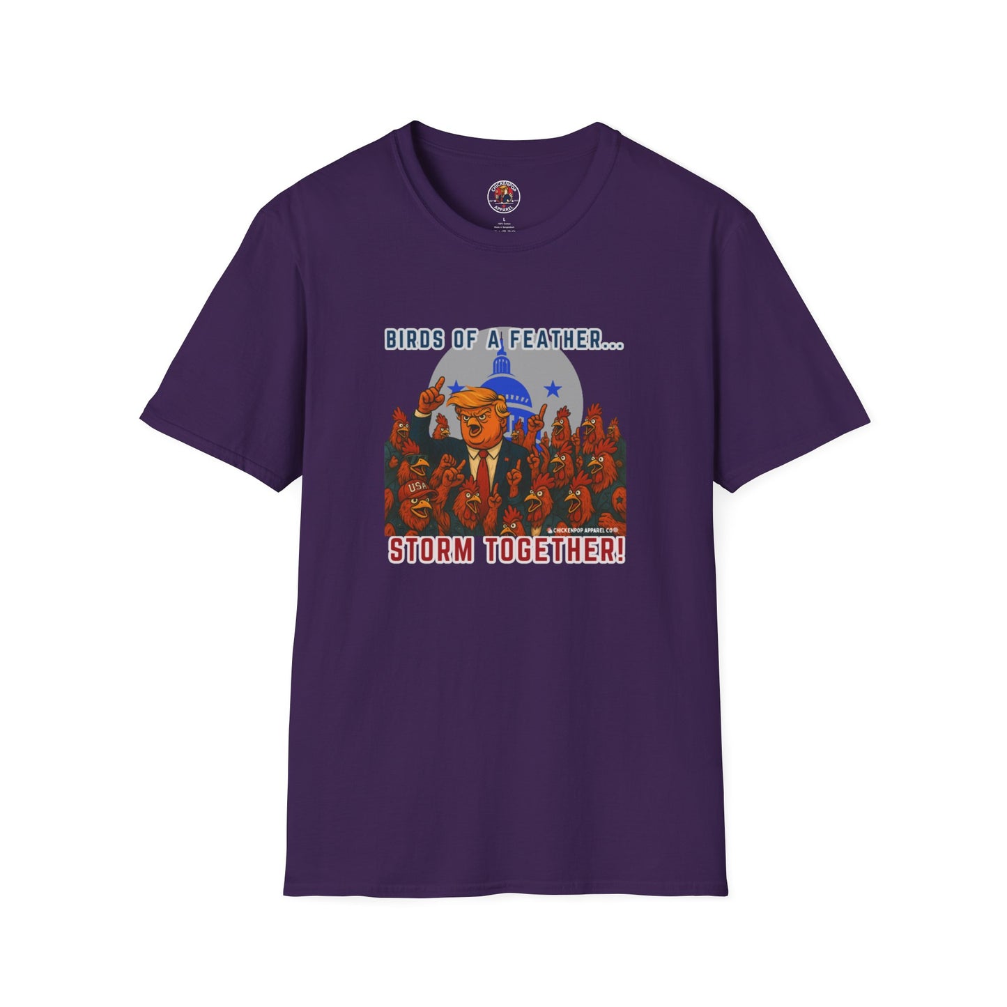 Birds of a Feather Storm Together T-Shirt – Funny Political Satire Tee for Free Thinkers & Rebel Minds
