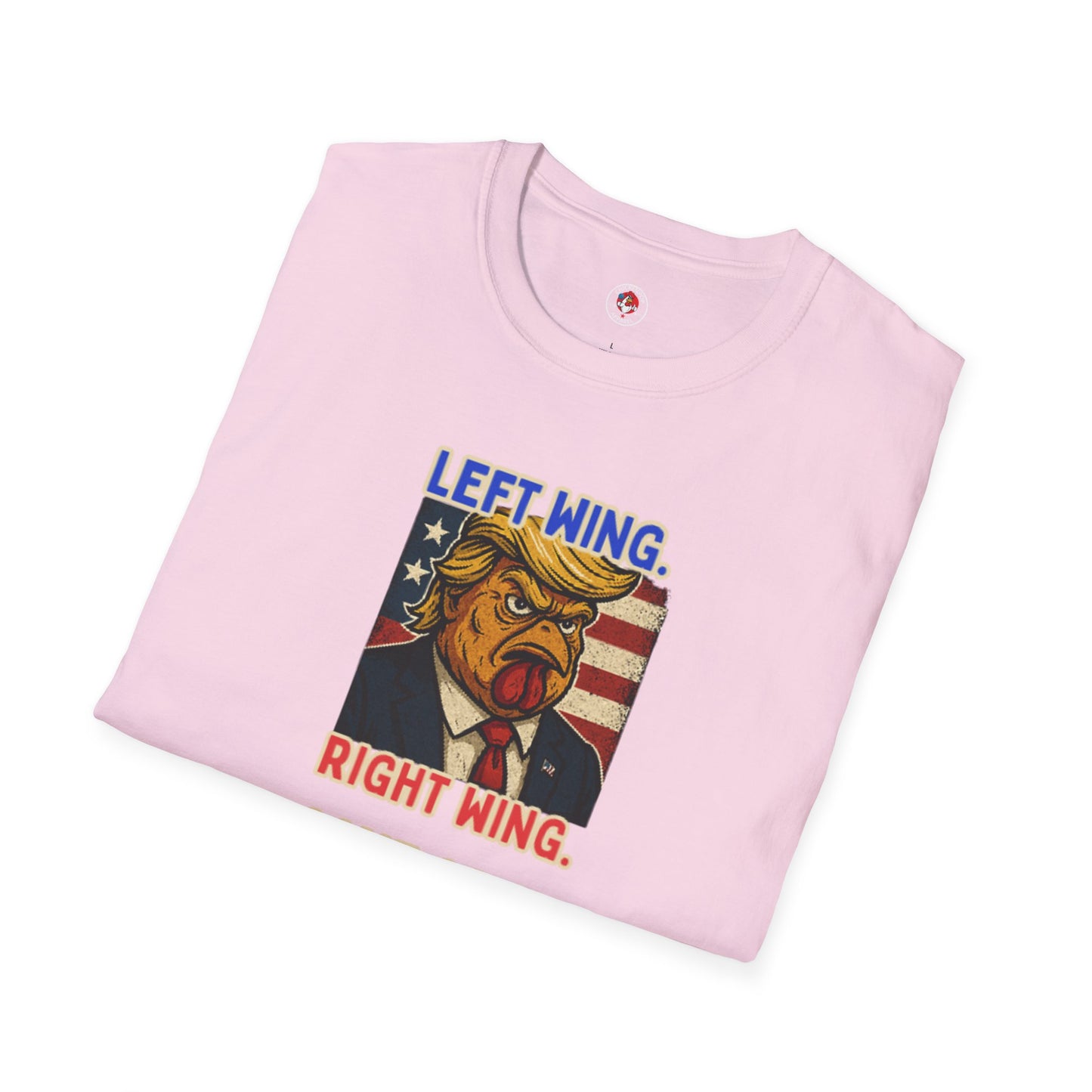 Cock-a-Doodle-Don "Left Wing. Right Wing. Same Coop." Political Satire Tee – Unisex Graphic T-Shirt