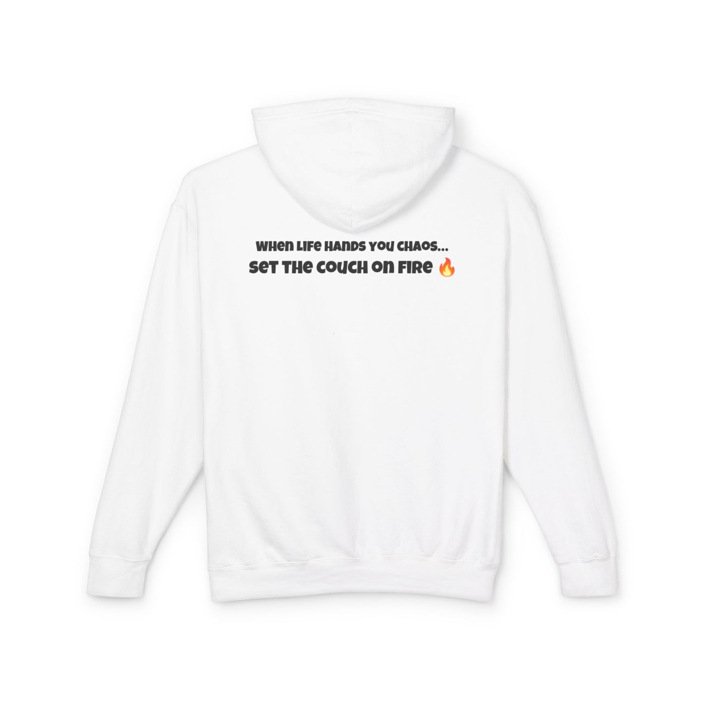 Big Rich Energy Burning Couch Hoodie – Chaos Quote 🔥FREE SHIPPING🔥