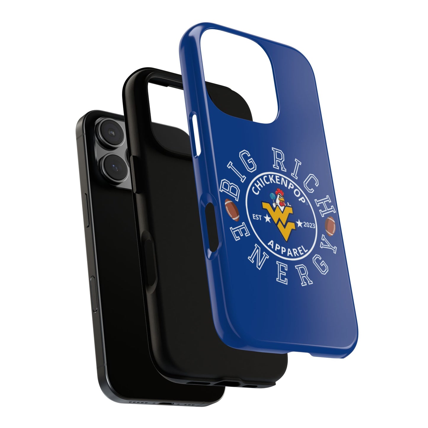 Don’t Be A Devries Funny Chicken Phone Case – Durable Dual-Layer Protection for iPhone, Samsung, Pixel – Matte or Glossy Finish Blue