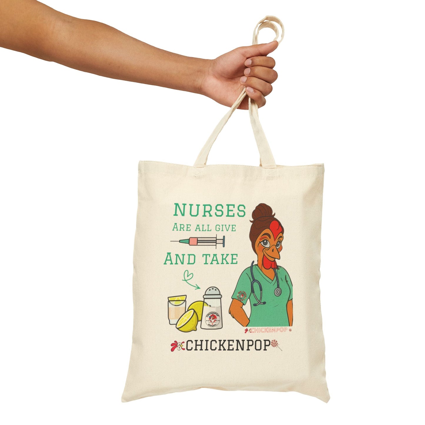 Nurse's Humor Tote Bag - Nurses Are All Give and Take - Perfect Gift for Healthcare Workers, Nurse Appreciation, Everyday Use