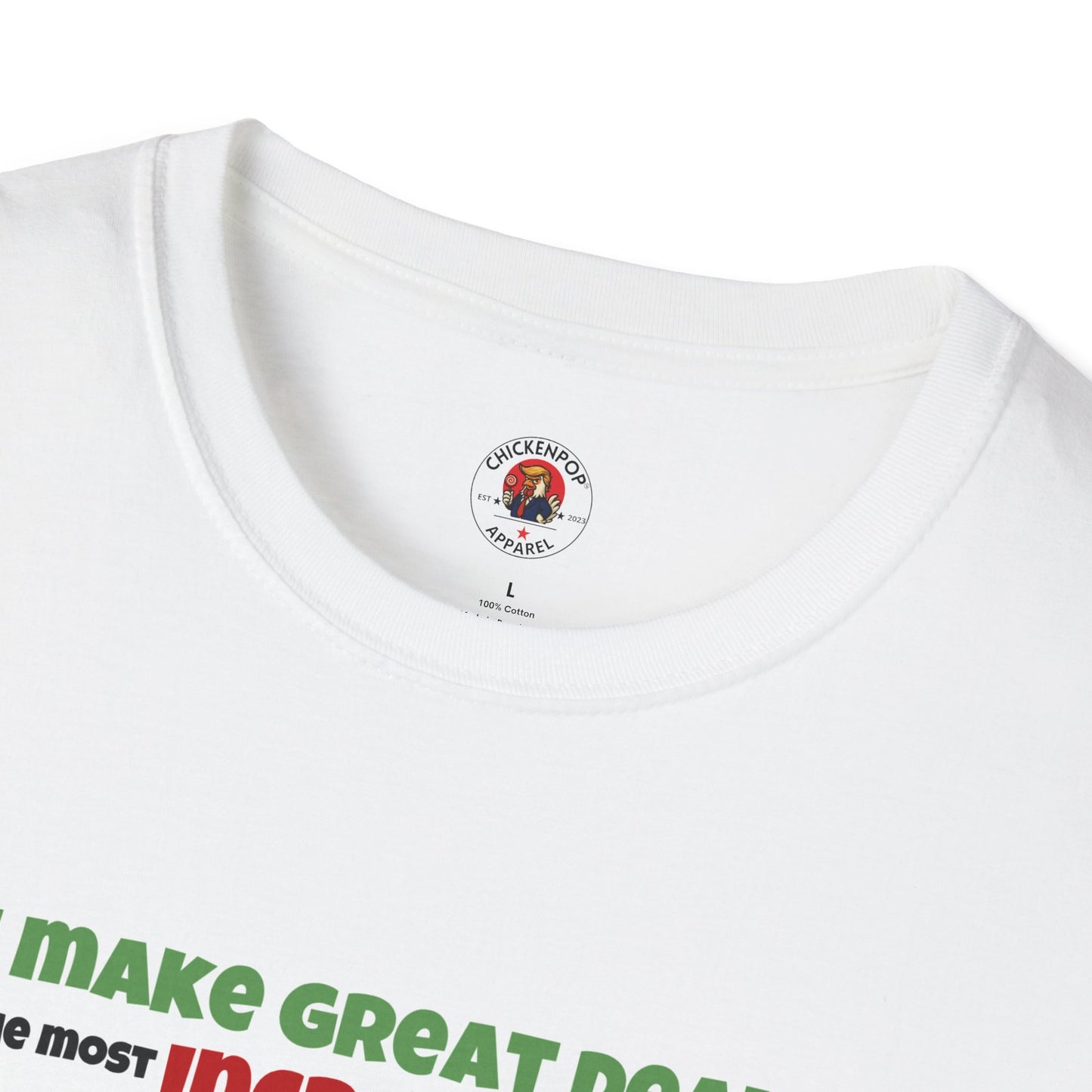 Cock-a-Doodle-Don “Like a Genius” Money Deal Rooster Tee – Funny Political Satire Shirt | ChickenPop Apparel Co.