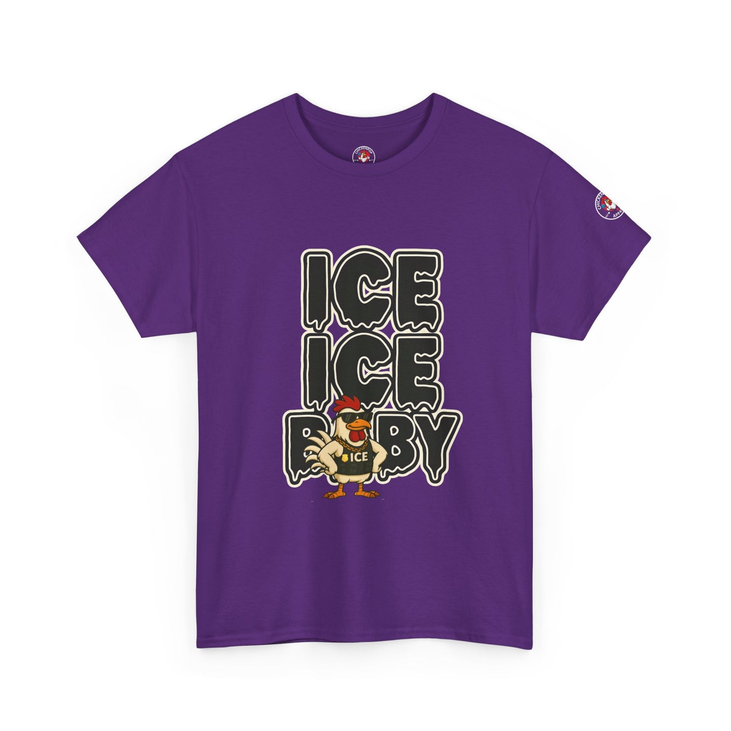 ICE ICE BABY Funny Chicken T-Shirt – Coop Daddy Parody Tee for Music & Poultry Fans