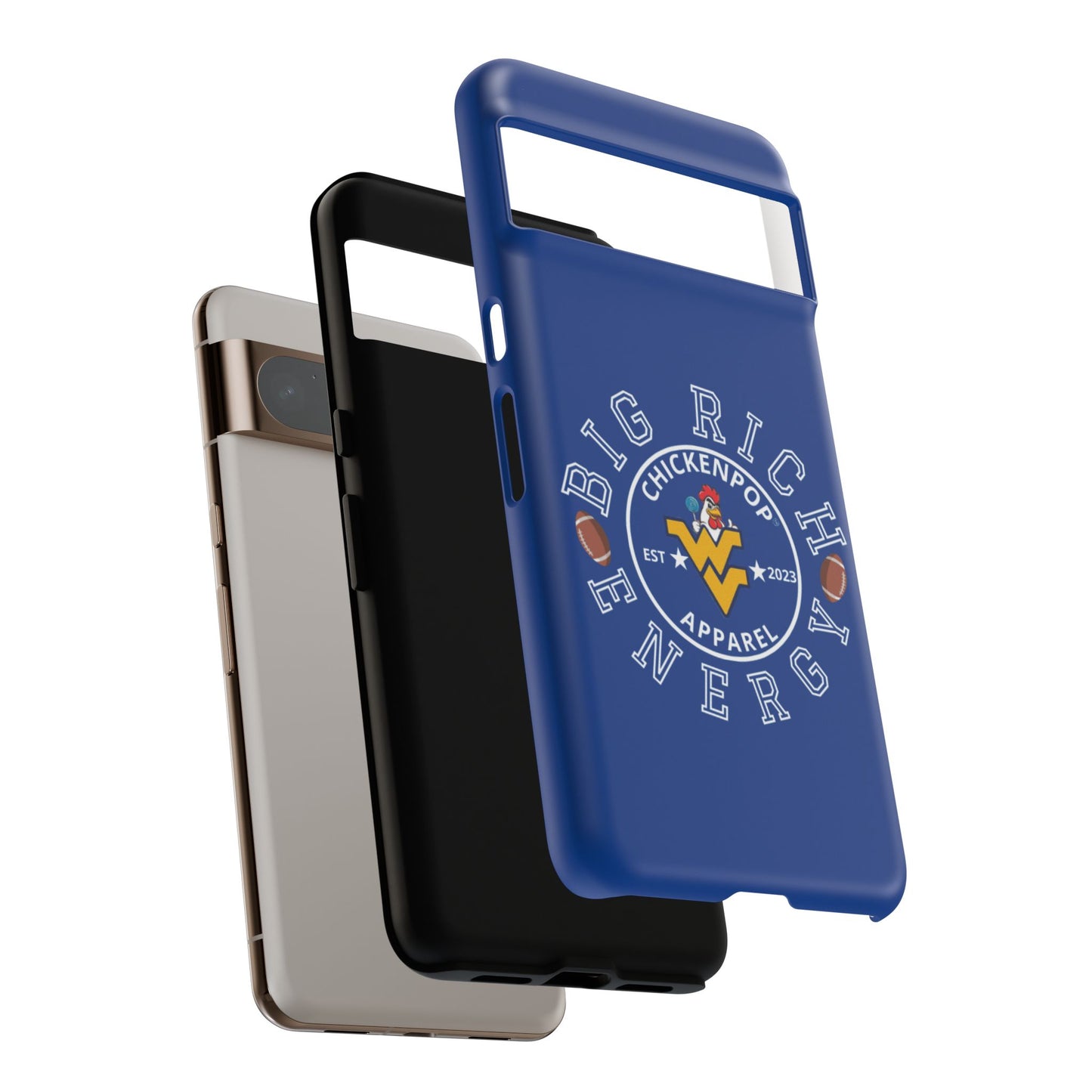 Don’t Be A Devries Funny Chicken Phone Case – Durable Dual-Layer Protection for iPhone, Samsung, Pixel – Matte or Glossy Finish Blue