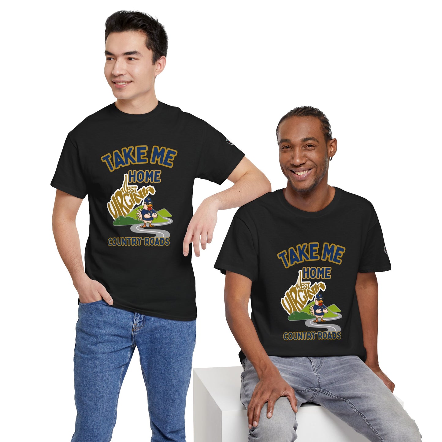 Take Me Home Country Roads WV Coop Daddy Tee – Funny West Virginia Rooster Shirt