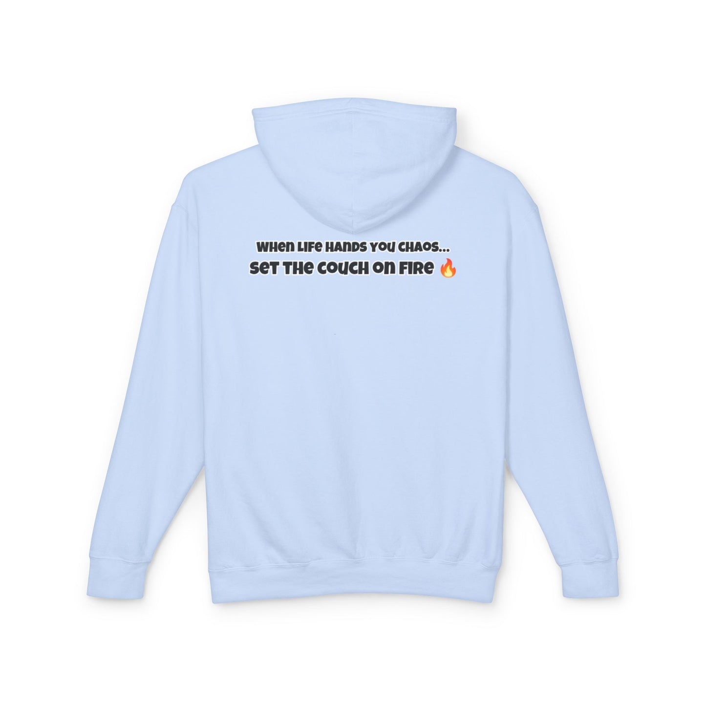 Big Rich Energy Burning Couch Hoodie – Chaos Quote 🔥FREE SHIPPING🔥